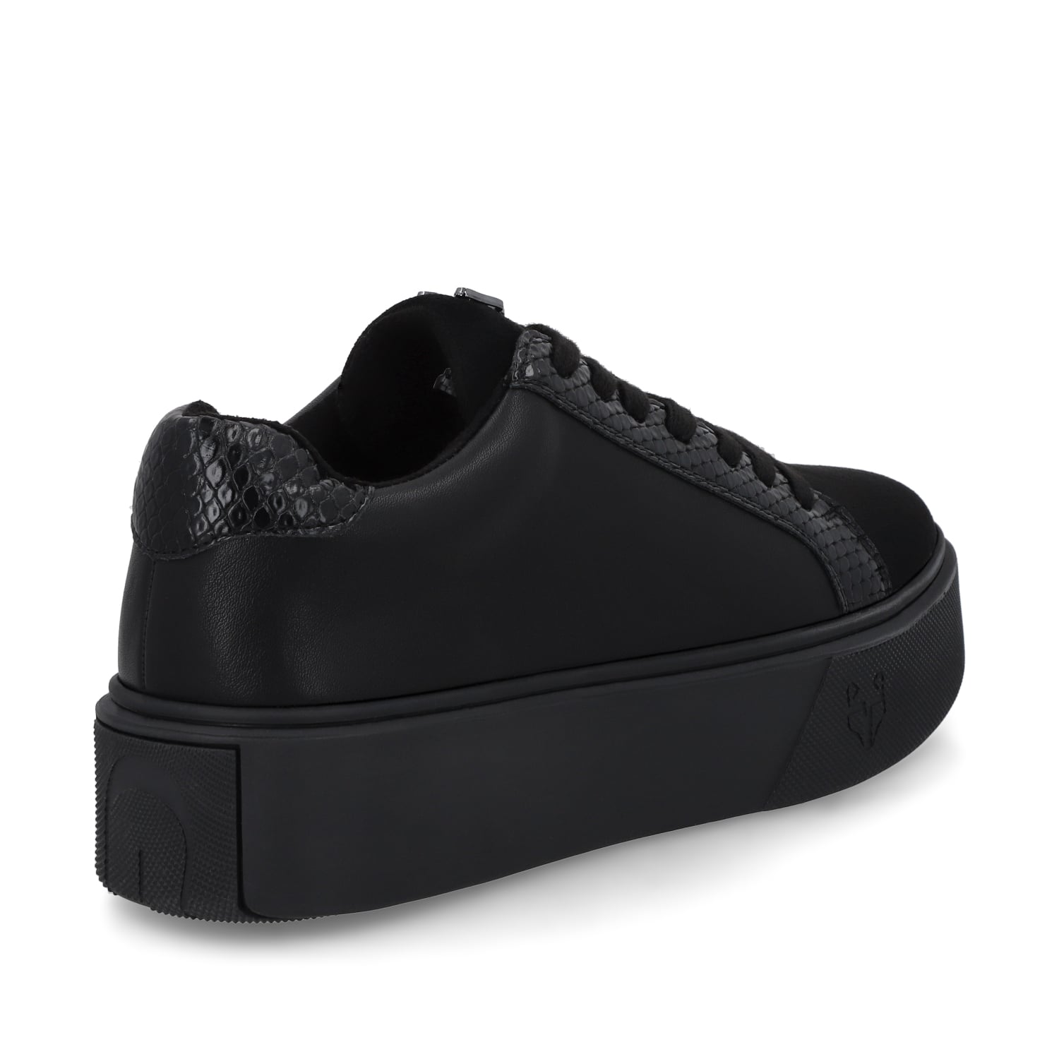 ZAPATILLA NEGRA BRILLANTE MUJER 43042 - 5