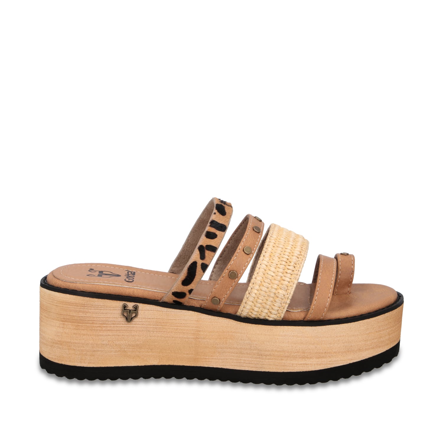 SANDALIA PLATAFORMA BEIGE MUJER 15617 - 1