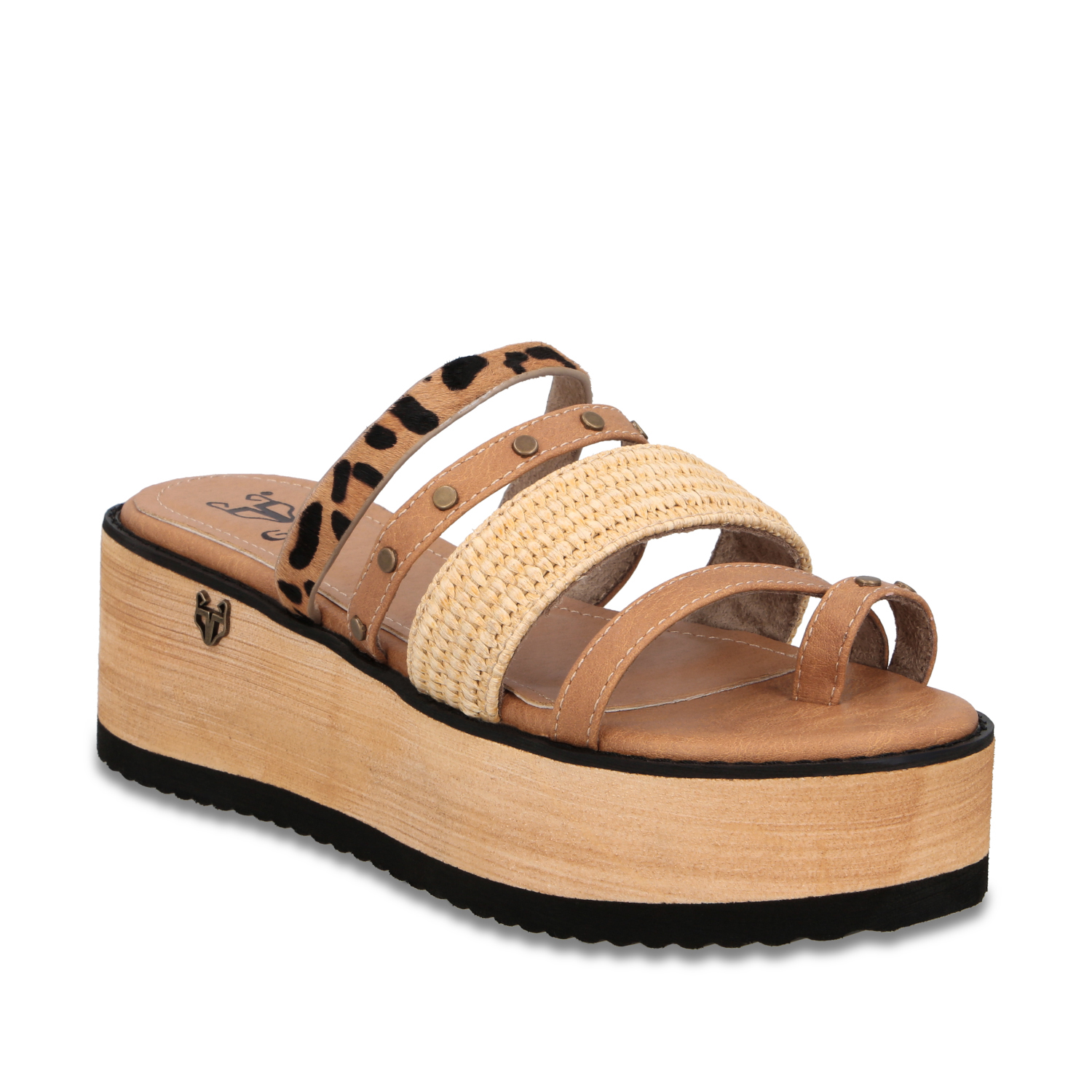 SANDALIA PLATAFORMA BEIGE MUJER 15617 - 2