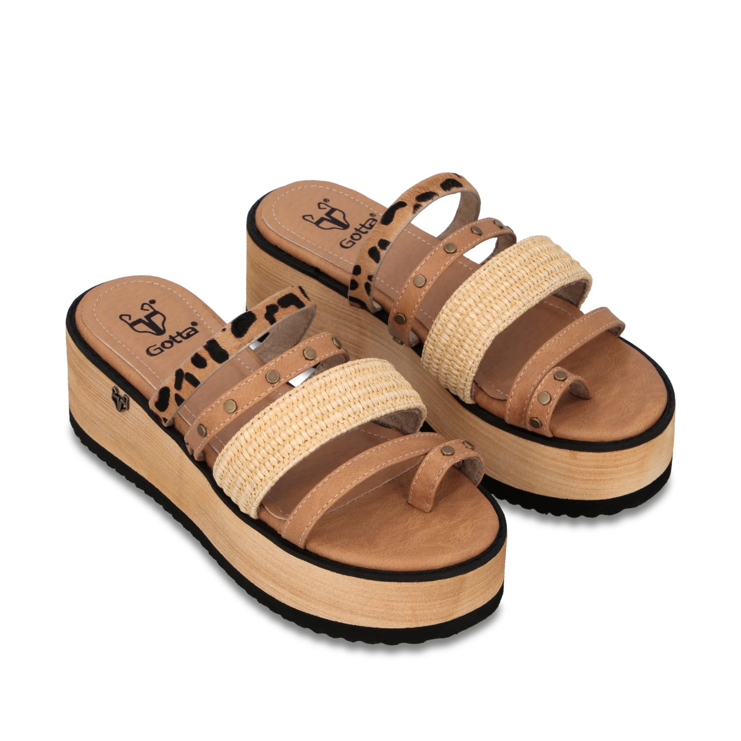 SANDALIA PLATAFORMA BEIGE MUJER 15617 - 3