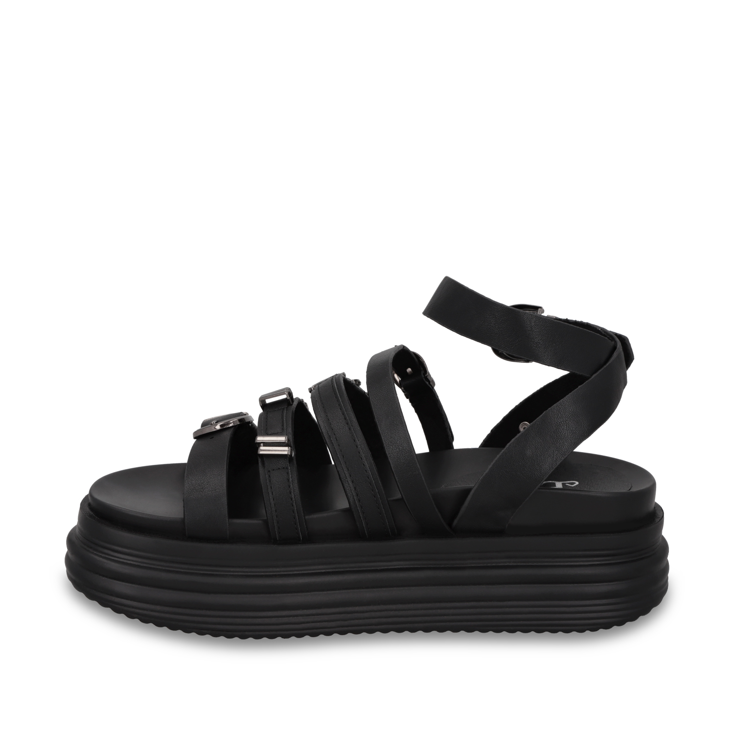 SANDALIA PLATAFORMA NEGRA MUJER 1571C - 4