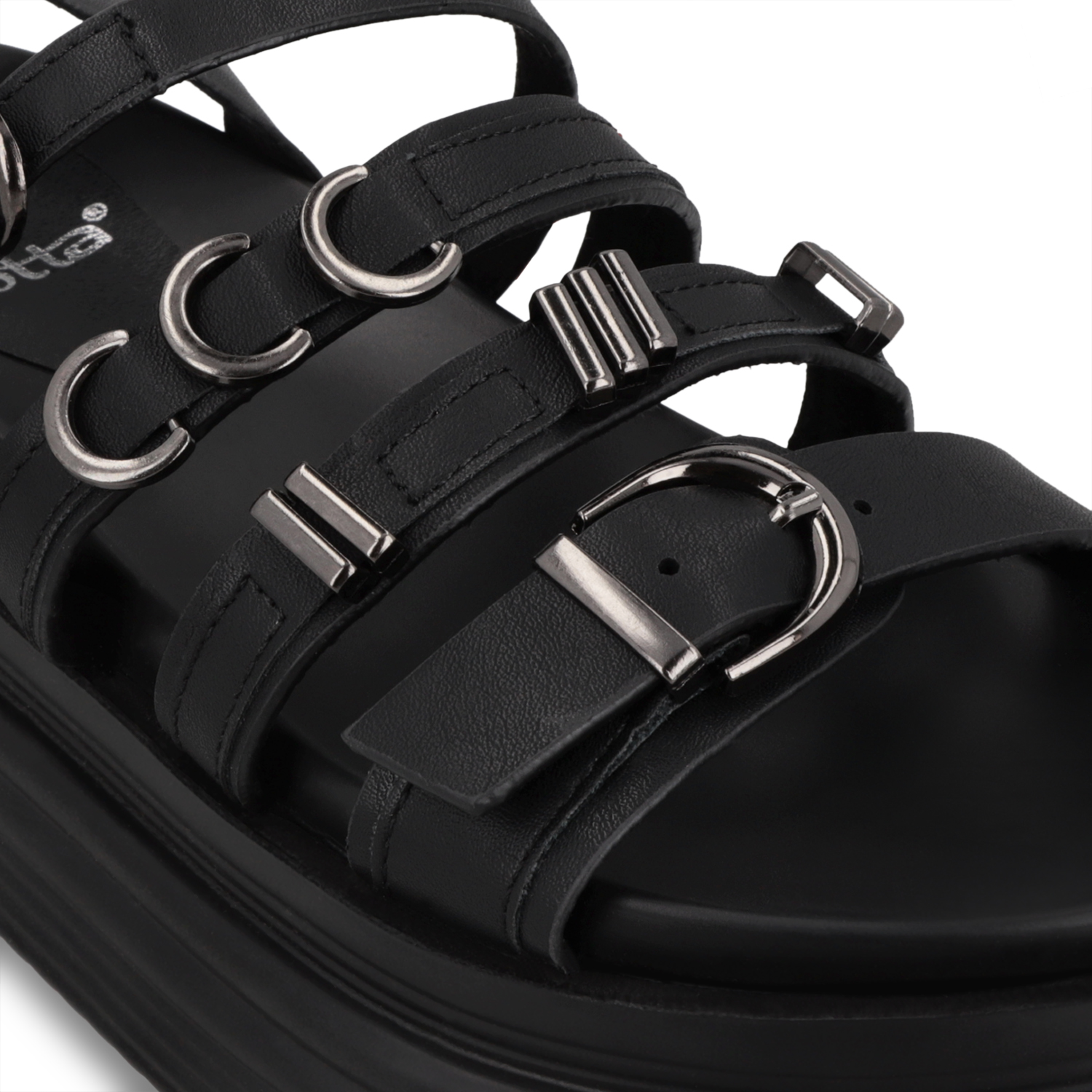 SANDALIA PLATAFORMA NEGRA MUJER 1571C - 6