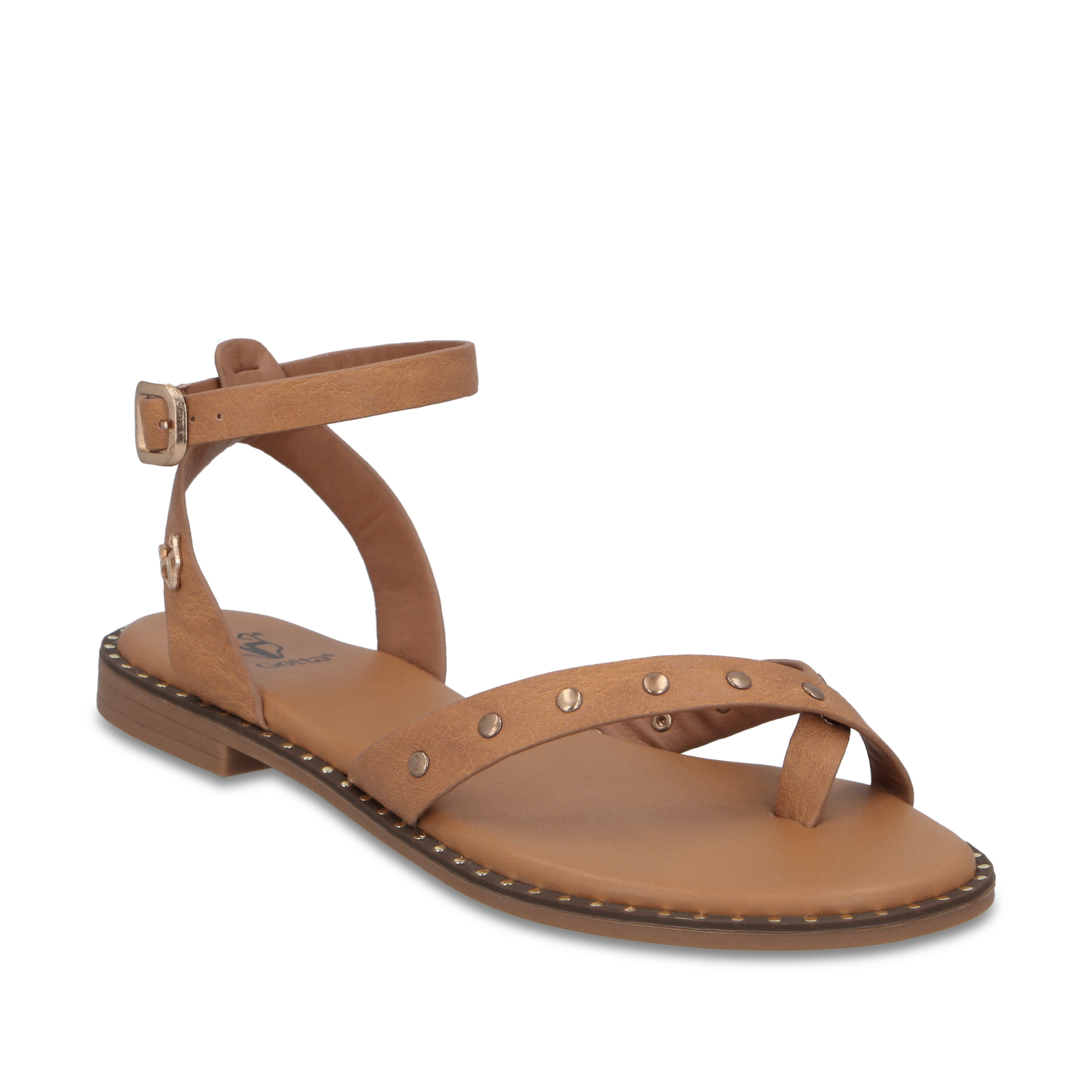 SANDALIA CAMEL MUJER 64140 - 2