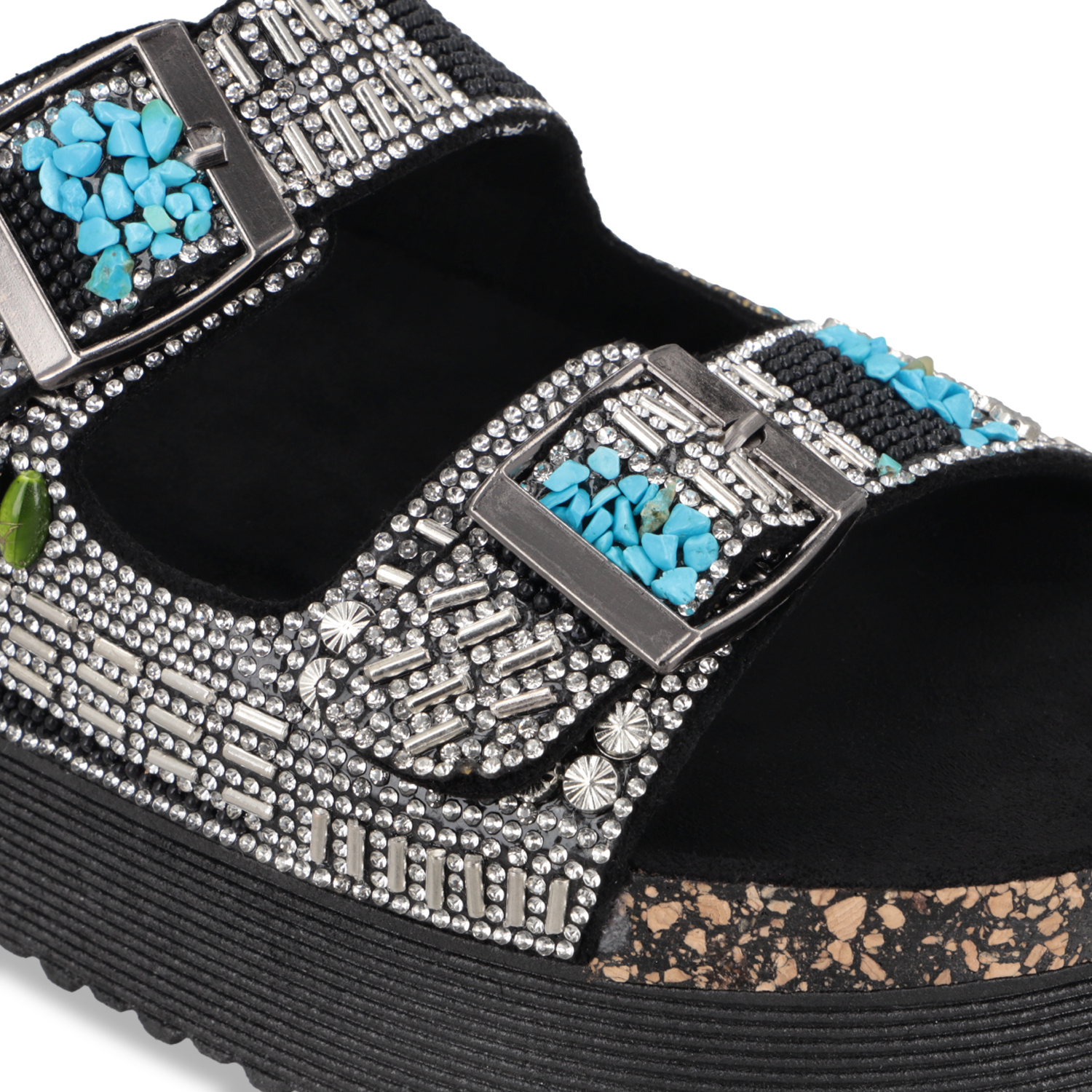 SANDALIA PLATAFORMA NEGRA MUJER 65952 - 6