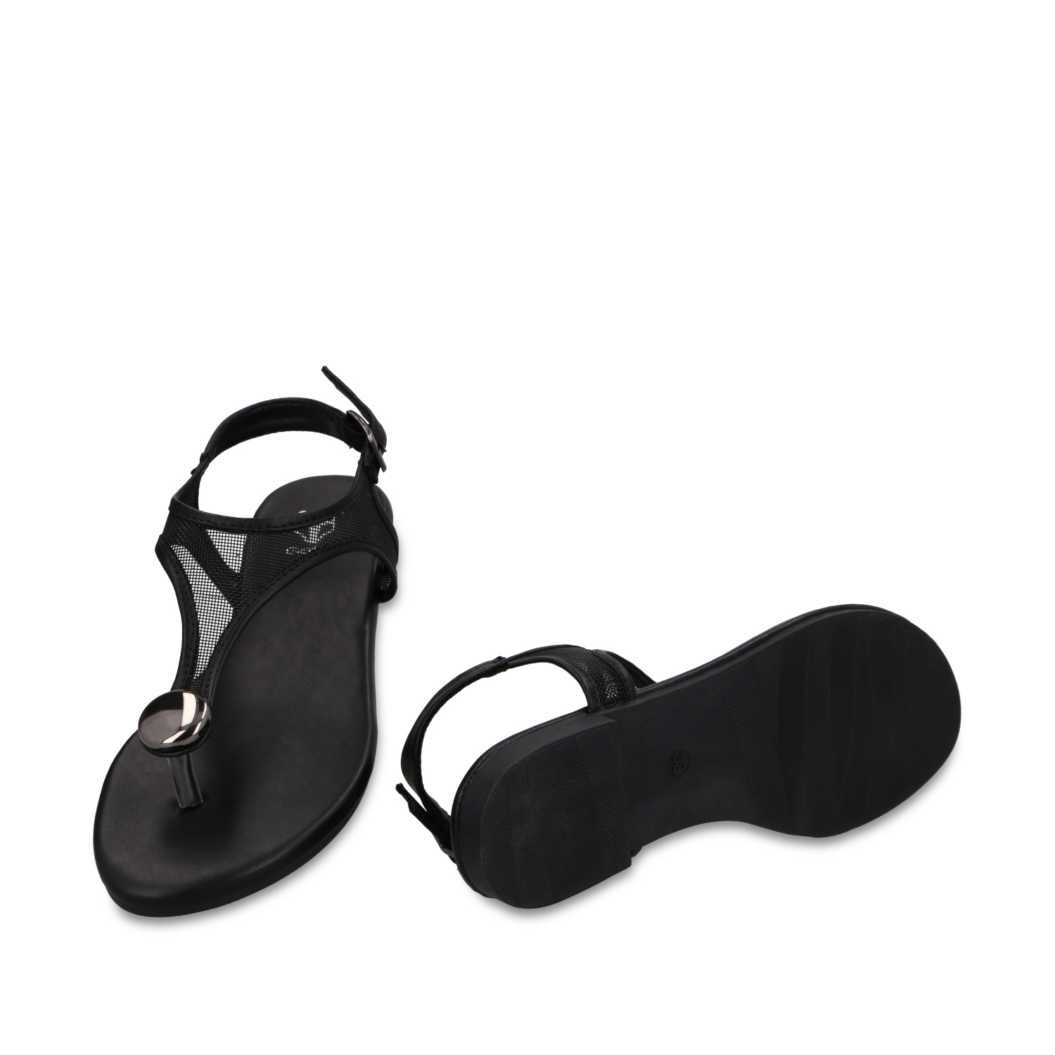 SANDALIA NEGRA MUJER 64122 - 7