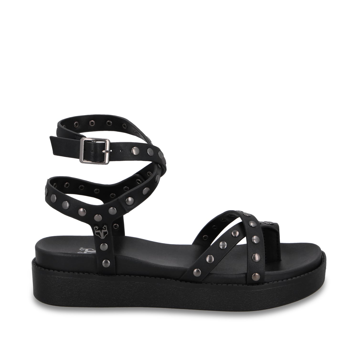 SANDALIA PLATAFORMA NEGRA MUJER 64170 - 1