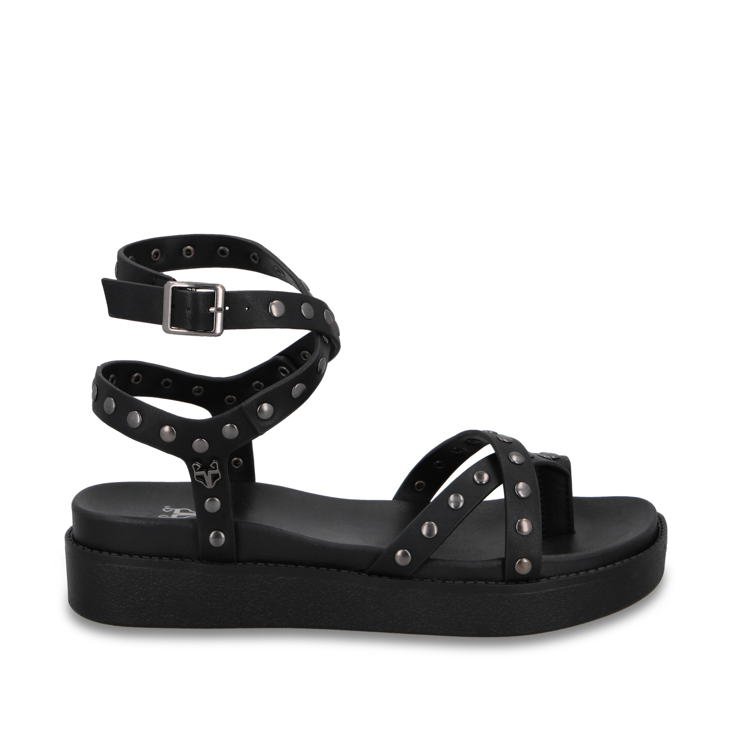 SANDALIA PLATAFORMA NEGRA MUJER 64170 - 1