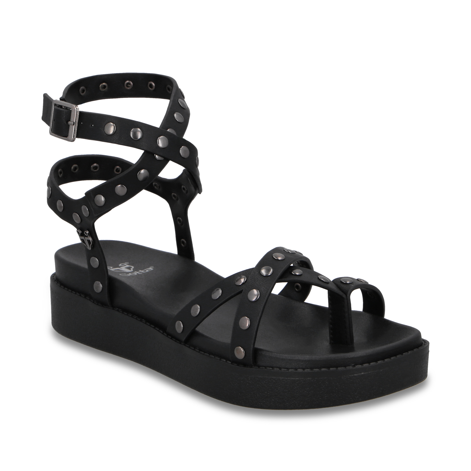 SANDALIA PLATAFORMA NEGRA MUJER 64170 - 2