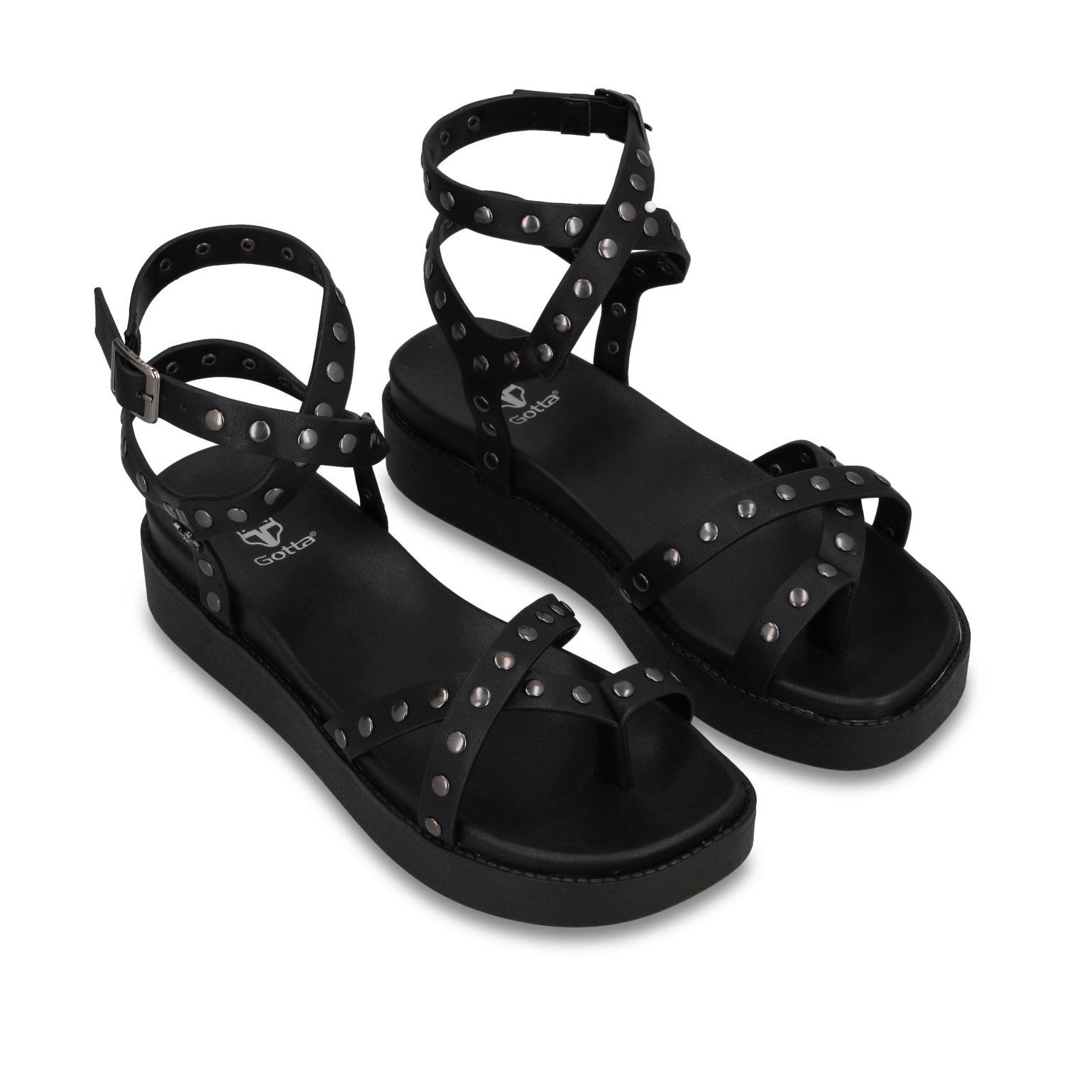 SANDALIA PLATAFORMA NEGRA MUJER 64170 - 3