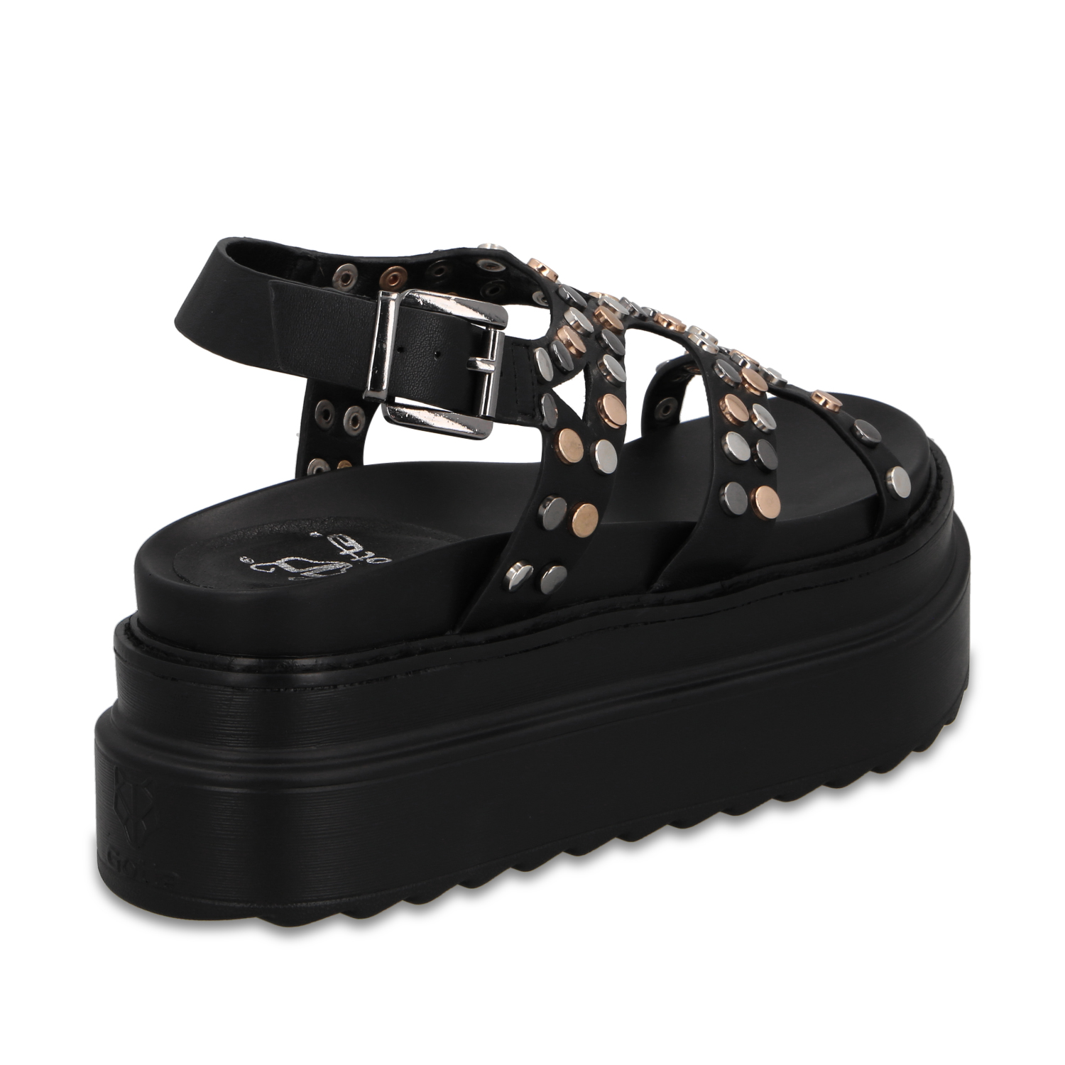 SANDALIA PLATAFORMA NEGRA MUJER 25236 - 5