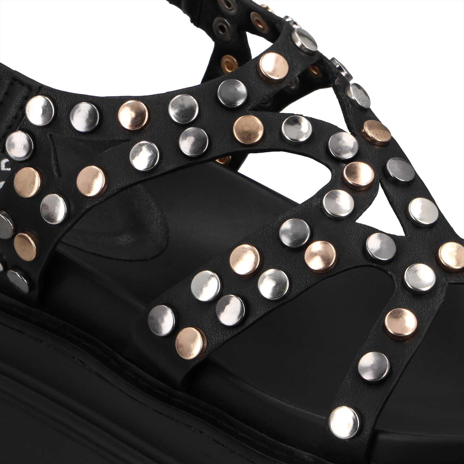SANDALIA PLATAFORMA NEGRA MUJER 25236 - 6