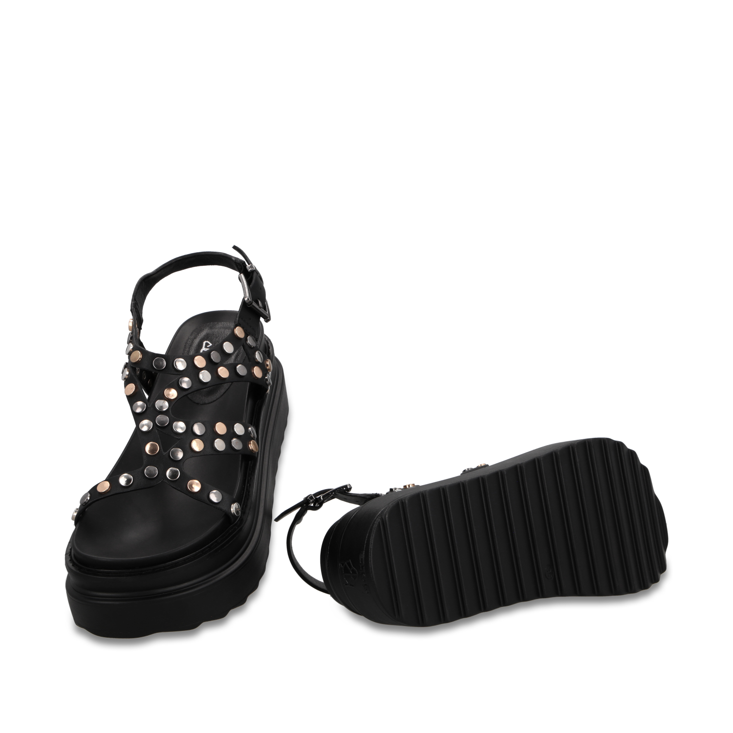 SANDALIA PLATAFORMA NEGRA MUJER 25236 - 7