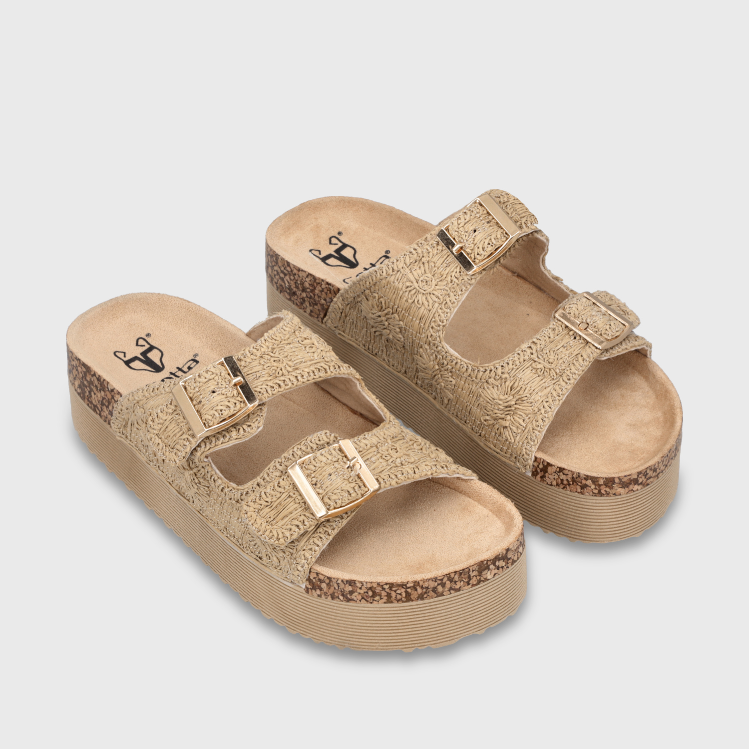 SANDALIA PLATAFORMA BEIGE MUJER 65951 - 3