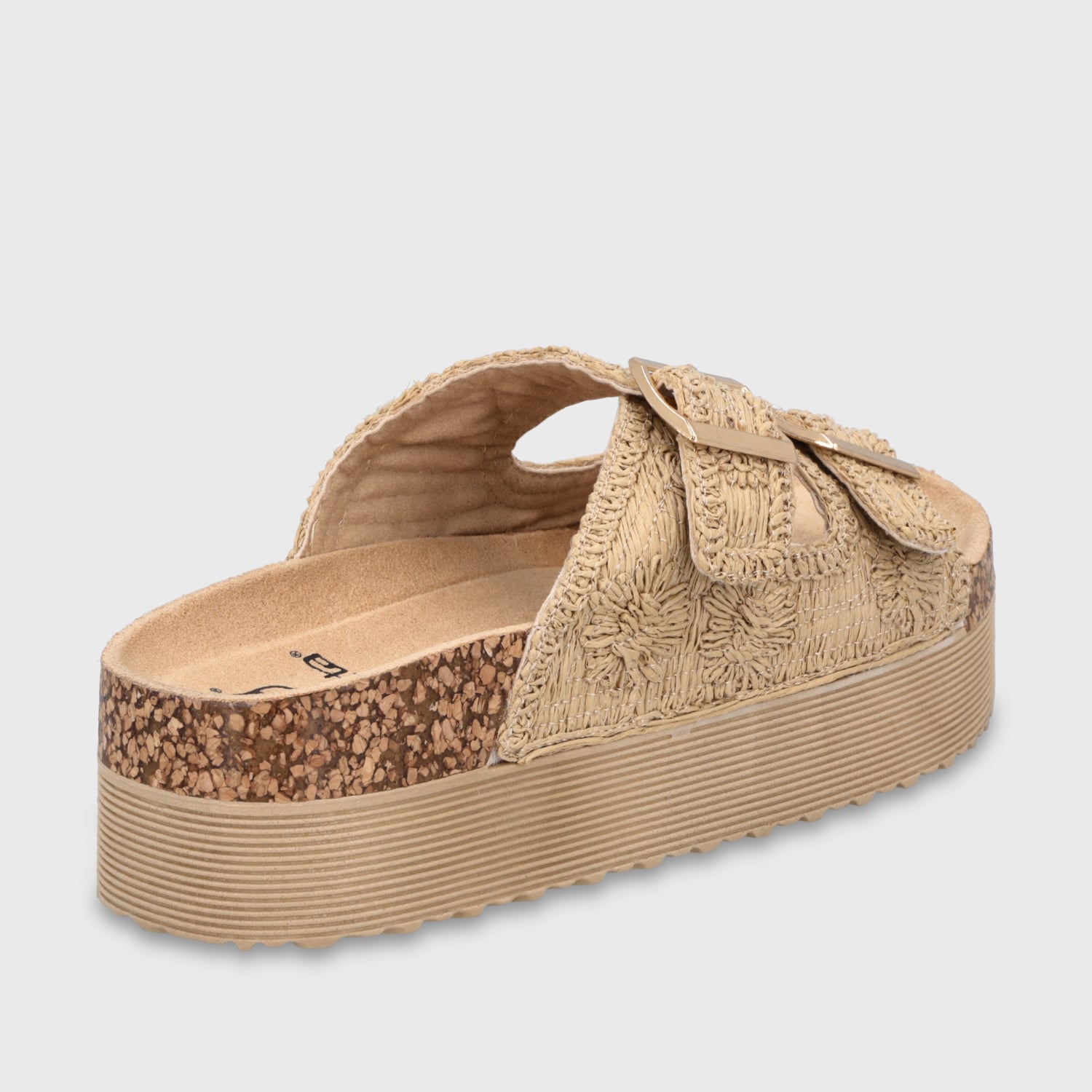 SANDALIA PLATAFORMA BEIGE MUJER 65951 - 5