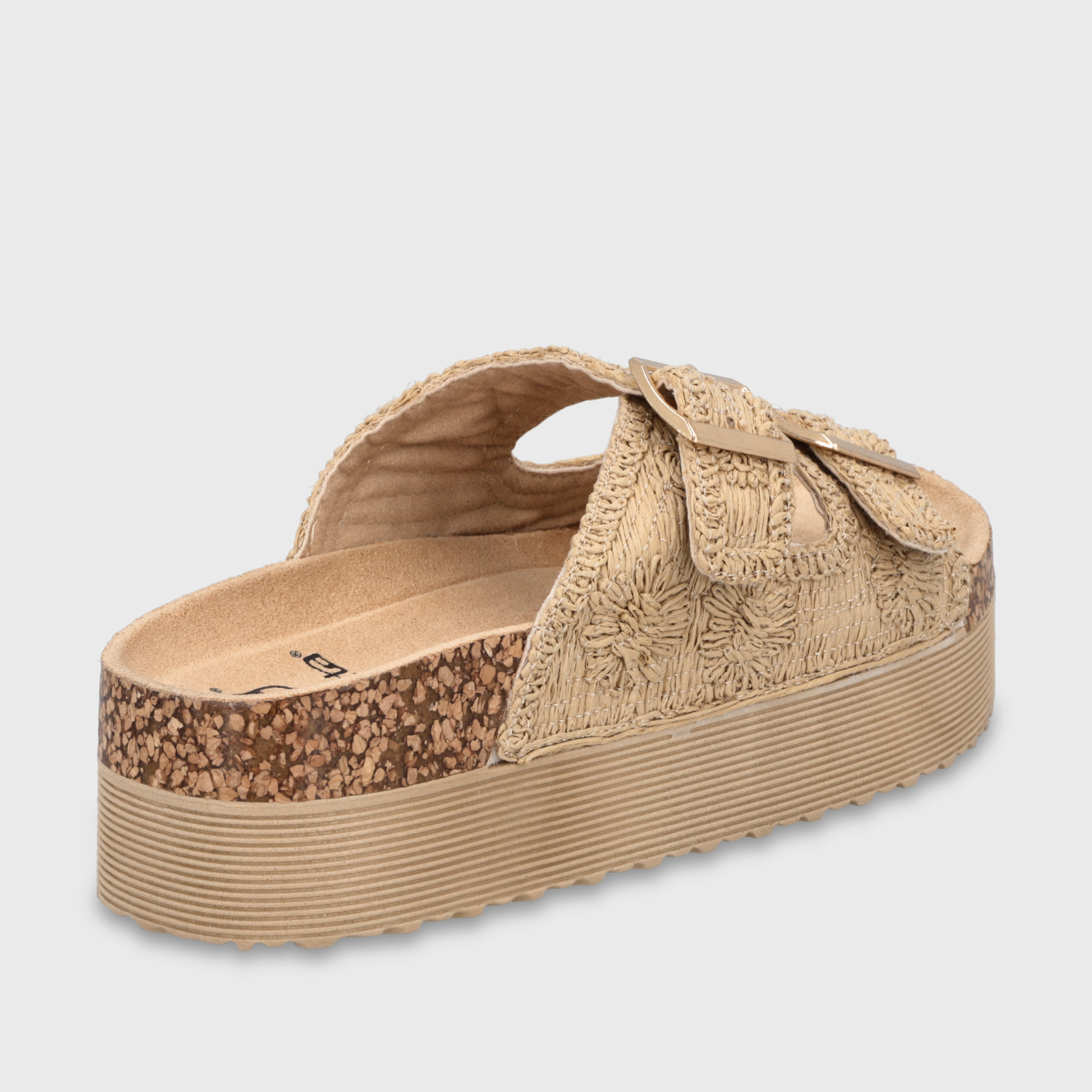 SANDALIA PLATAFORMA BEIGE MUJER 65951 - 5