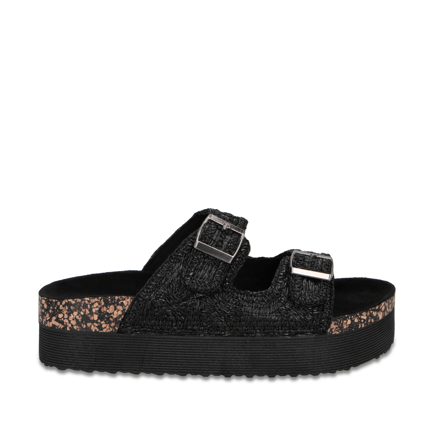 SANDALIA PLATAFORMA NEGRO MUJER 65951 - 2