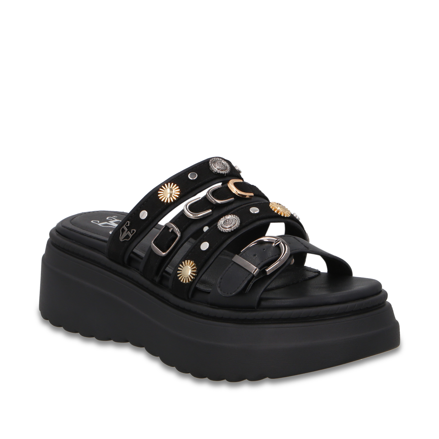 SANDALIA PLATAFORMA NEGRA MUJER 55924 - 2