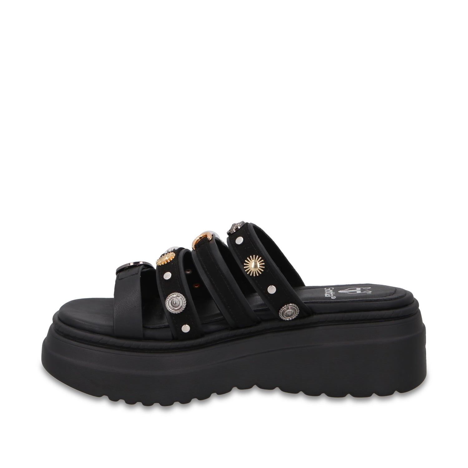 SANDALIA PLATAFORMA NEGRA MUJER 55924 - 4