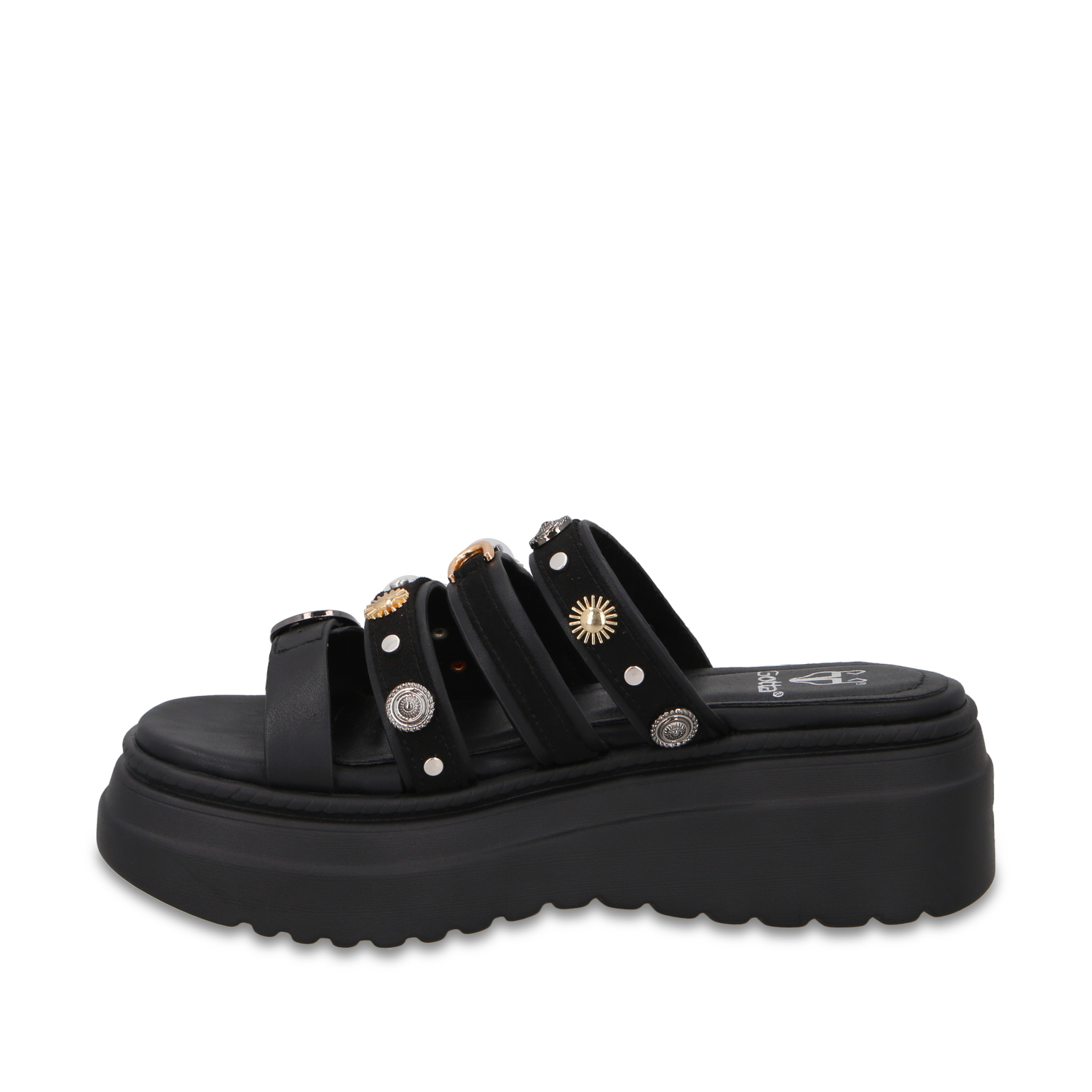 SANDALIA PLATAFORMA NEGRA MUJER 55924 - 4