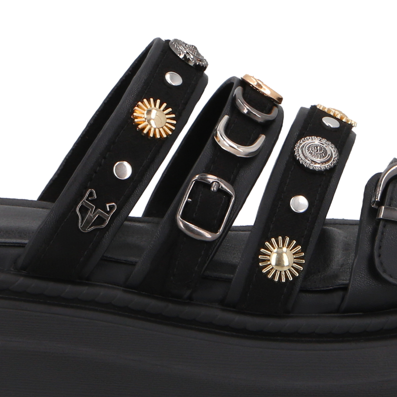 SANDALIA PLATAFORMA NEGRA MUJER 55924 - 6