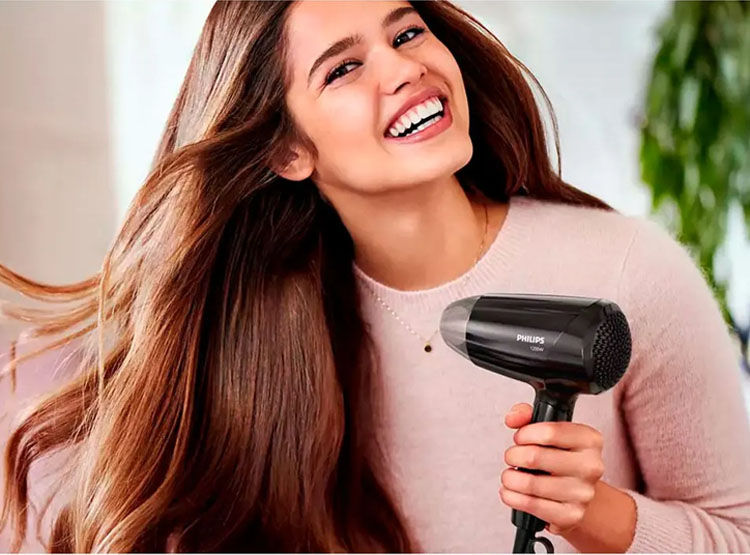 SECADOR DE CABELLO PHILIPS BHC010-10 1200W, 3 VELOCIDADES, CABLE 1.5 M, NEGRO - 4