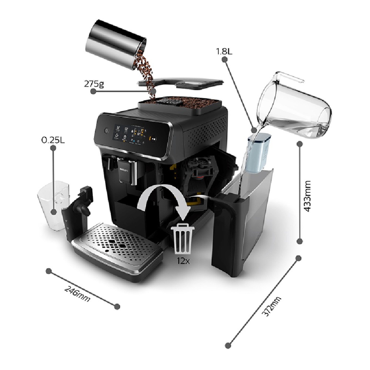 CAFETERA SUPERAUTOMATICA LATTEGO MODELO PHILIPS EP2231/42 - 4