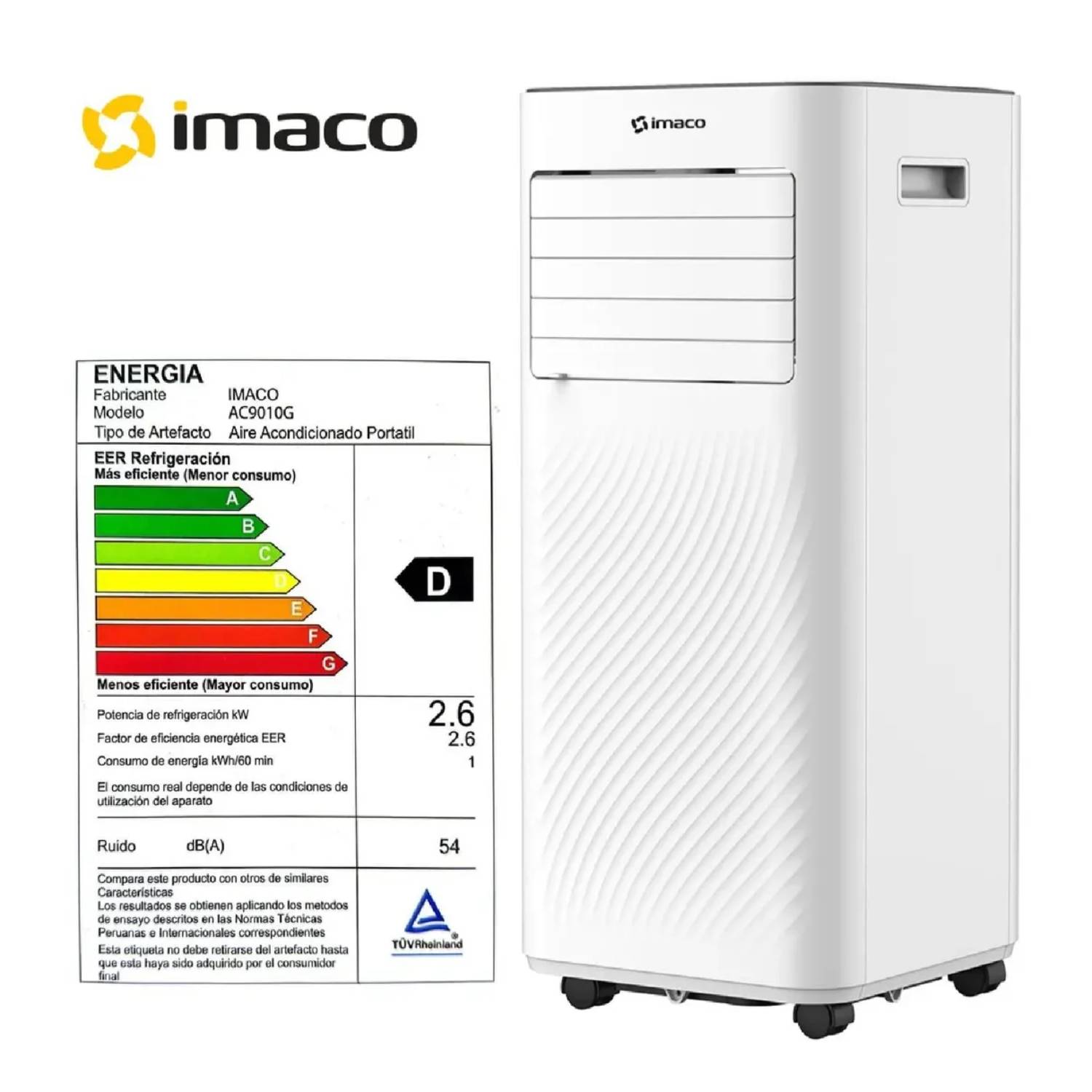 AIRE ACONDICIONADO PORTATIL IMACO AC9010G 9000BTU - 2