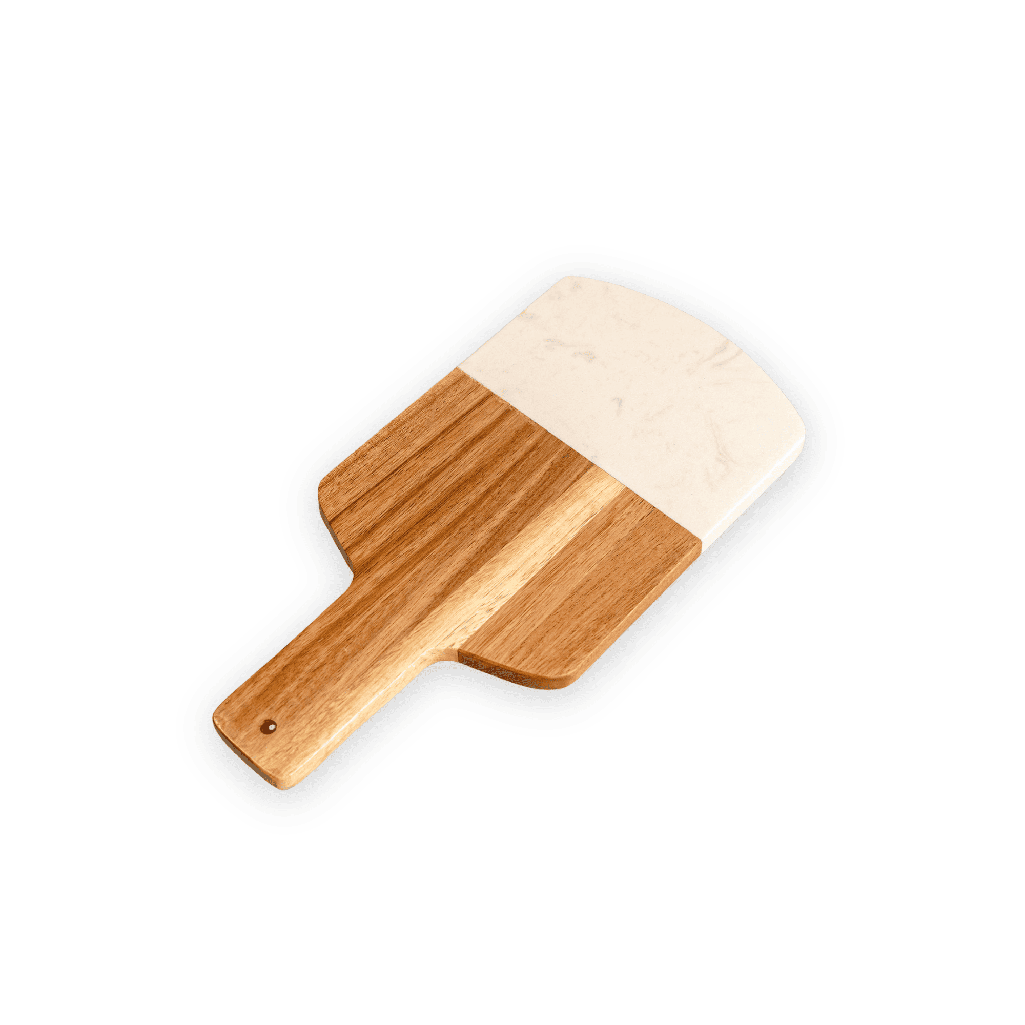 TABLA COMPACTA DE QUESOS Y CHARCUTERÍA DE MÁRMOL Y ACACIA CON CUCHILLO - 2