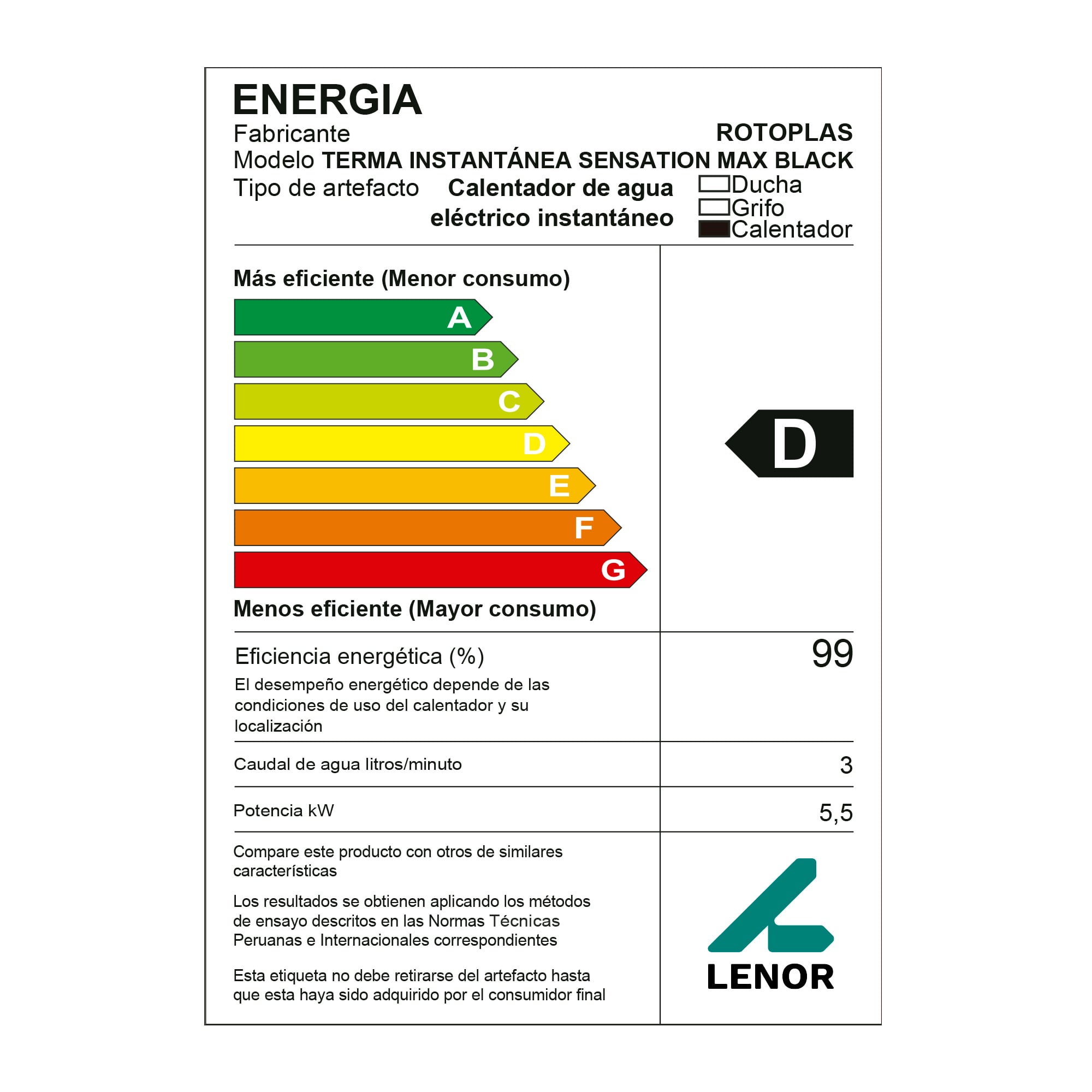 TERMA INSTANTANEA SENSATION MAX BLK - 5