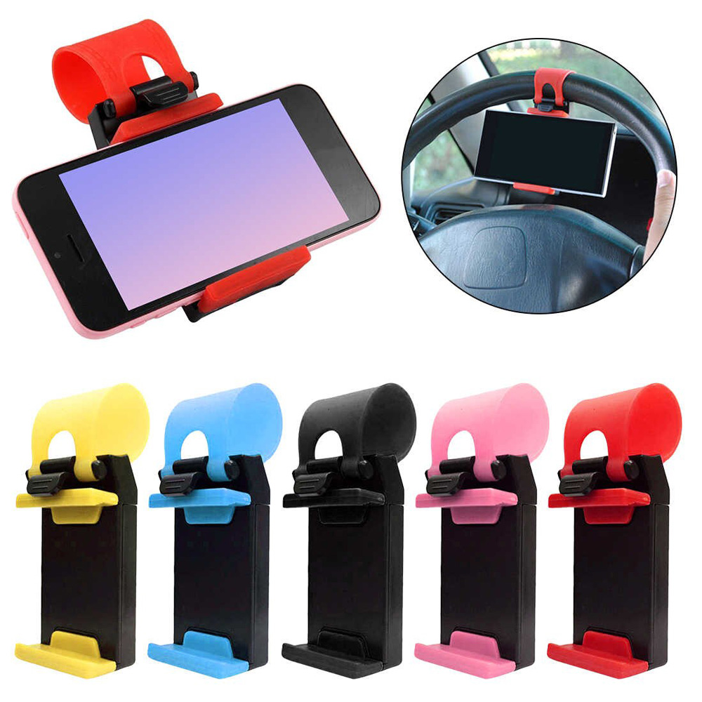 PACK X2 SUJETADOR HOLDER DE CELULAR PARA TIMÓN DE AUTO - 1