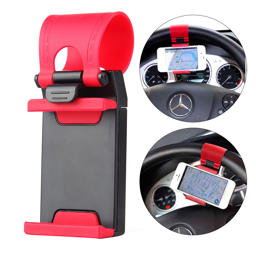 PACK X2 SUJETADOR HOLDER DE CELULAR PARA TIMÓN DE AUTO - 2
