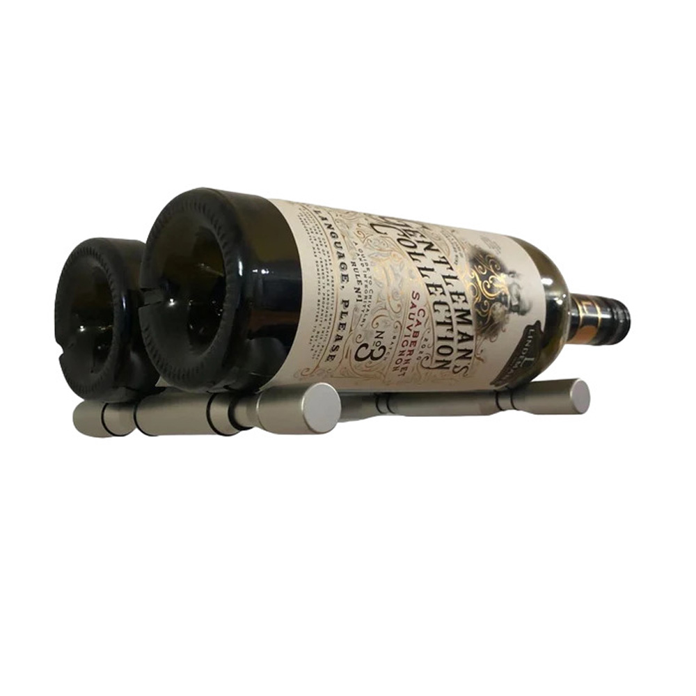 SOPORTE DE ALUMINIO PARA VINO AGREGA ESTILO A TU VINOTECA PACK X2 - 2