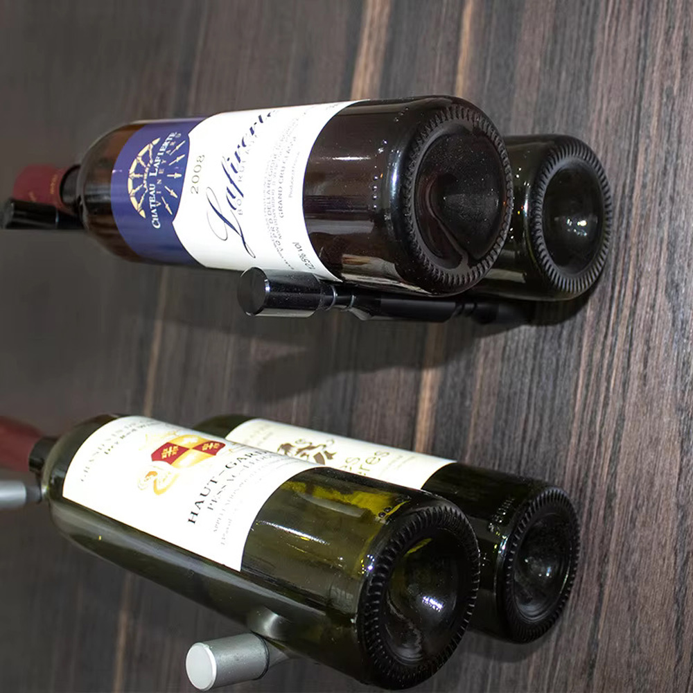 SOPORTE DE ALUMINIO PARA VINO AGREGA ESTILO A TU VINOTECA PACK X2 - 6