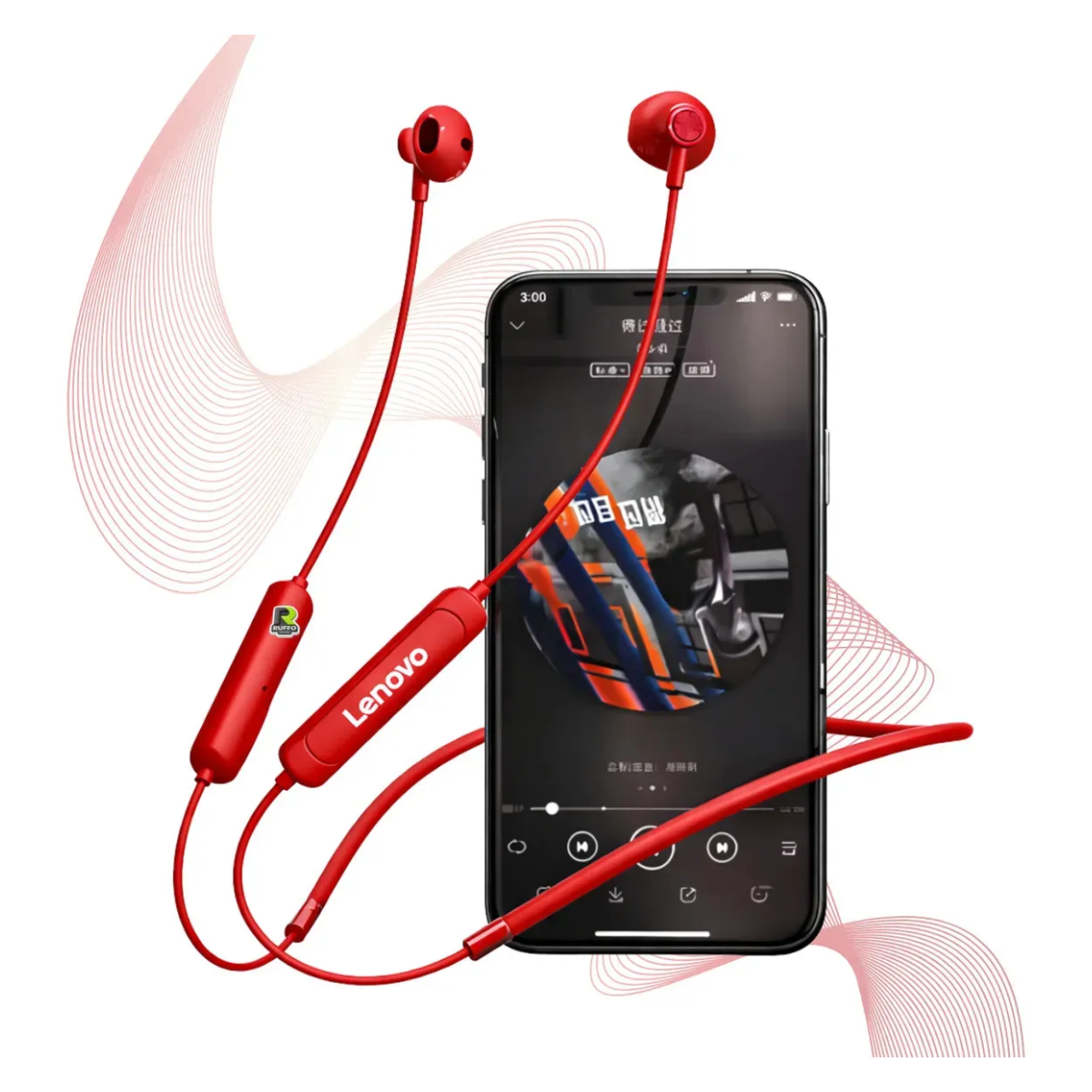 LENOVO AUDIFONOS SH1 ROJO REACONDICIONADO - 2