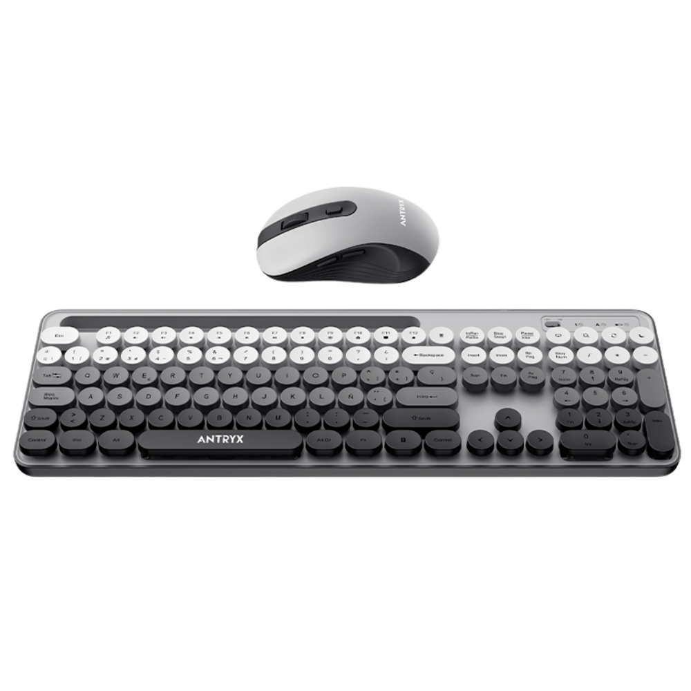 KIT ANTRYX TECLADO Y MOUSE INALÁMBRICO WS-970 GRIS - 1