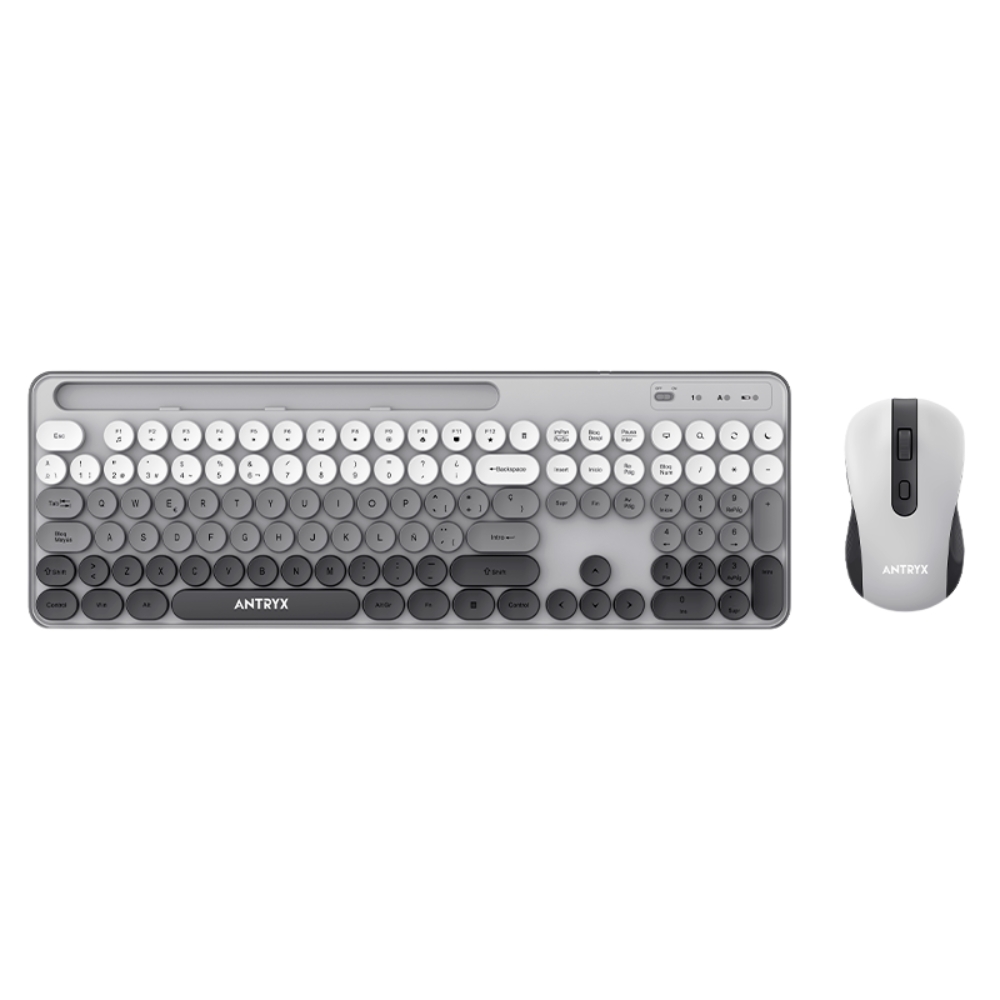 KIT ANTRYX TECLADO Y MOUSE INALÁMBRICO WS-970 GRIS - 2