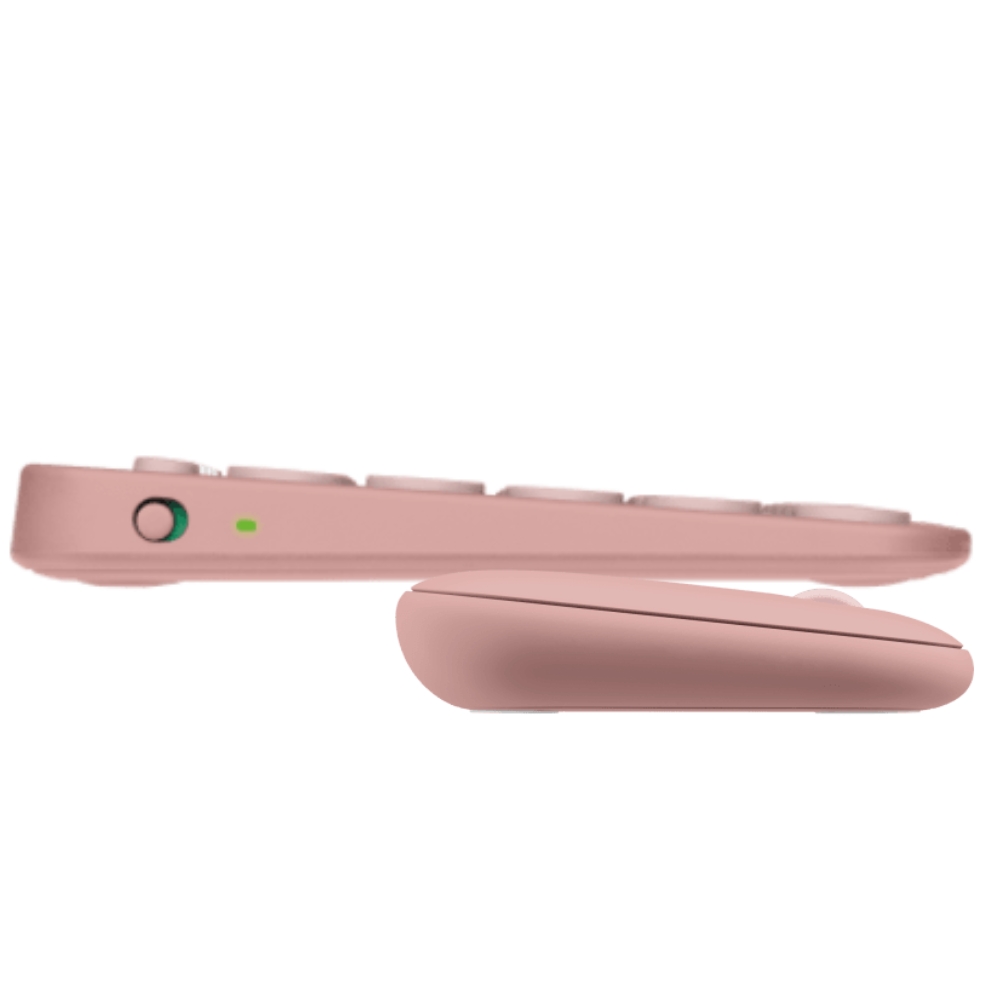 COMBO LOGITECH TECLADO K380S Y MOUSE PEBBLE 2 KEYS BLUETOOTH ROSADO - 2