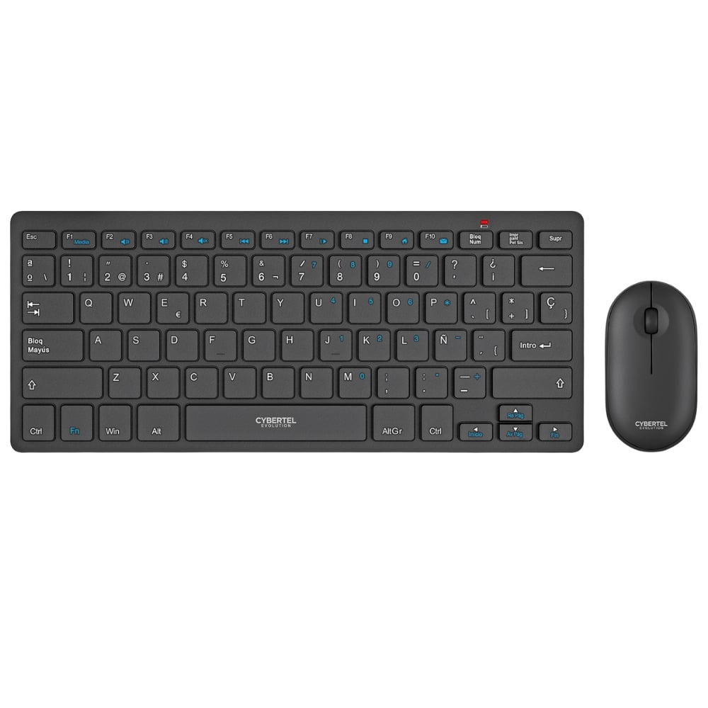KIT INALÁMBRICO TECLADO Y MOUSE CYBERTEL EVOLUTION CYB WT801 NEGRO - 1