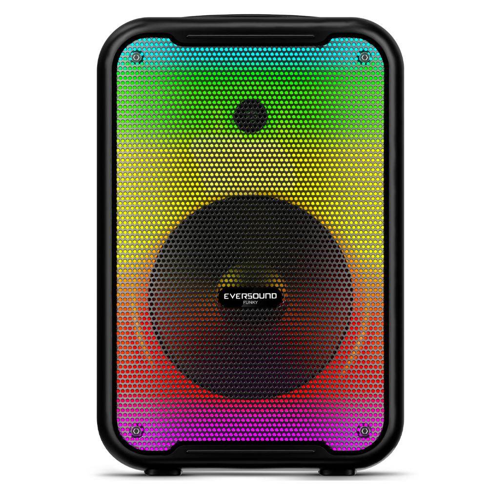 PARLANTE EVERSOUND FUNKY 8″ EV 3003 CONEXION BLUETOOTH ILUMINACION RGB COLOR NEGRO - 3