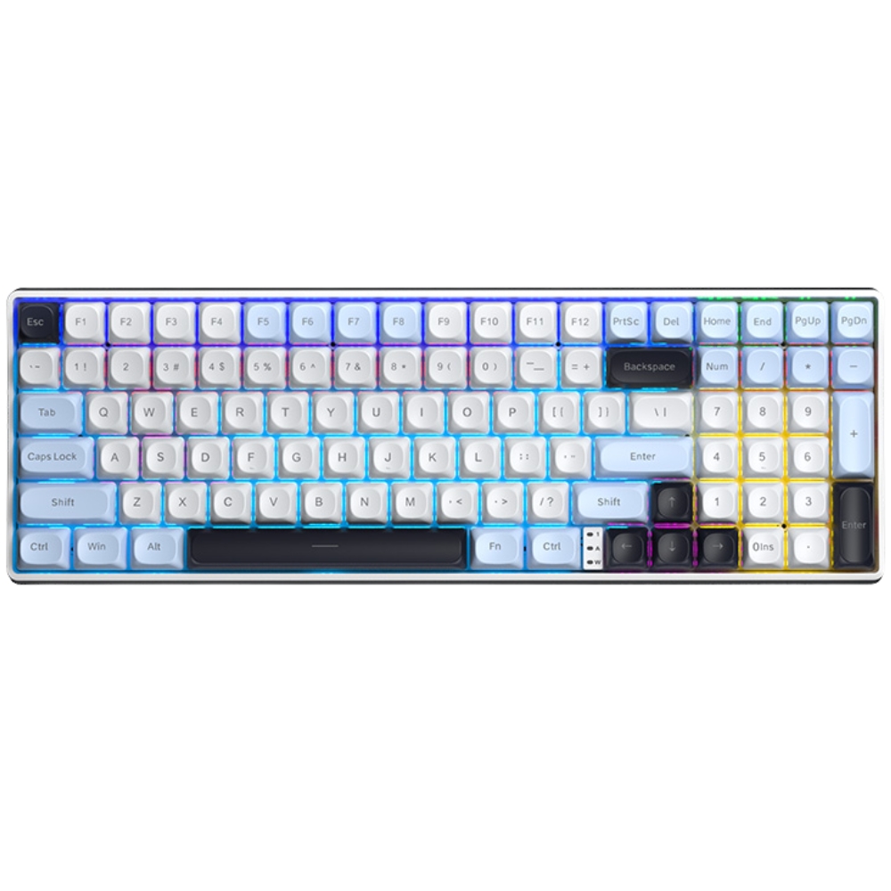 TECLADO MECANICO AULA S100 PRO RGB INALAMBRICO BT SWITCH BROWN INGLÉS LIGHT BLUE WHITE BLACK PURPLE - 1