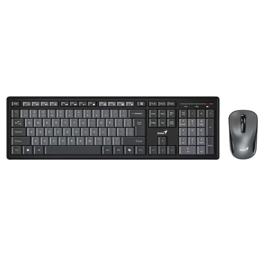 KIT TECLADO Y MOUSE GENIUS SMART KM-8200 AI COPILOT INALAMBRICO GRIS - 1