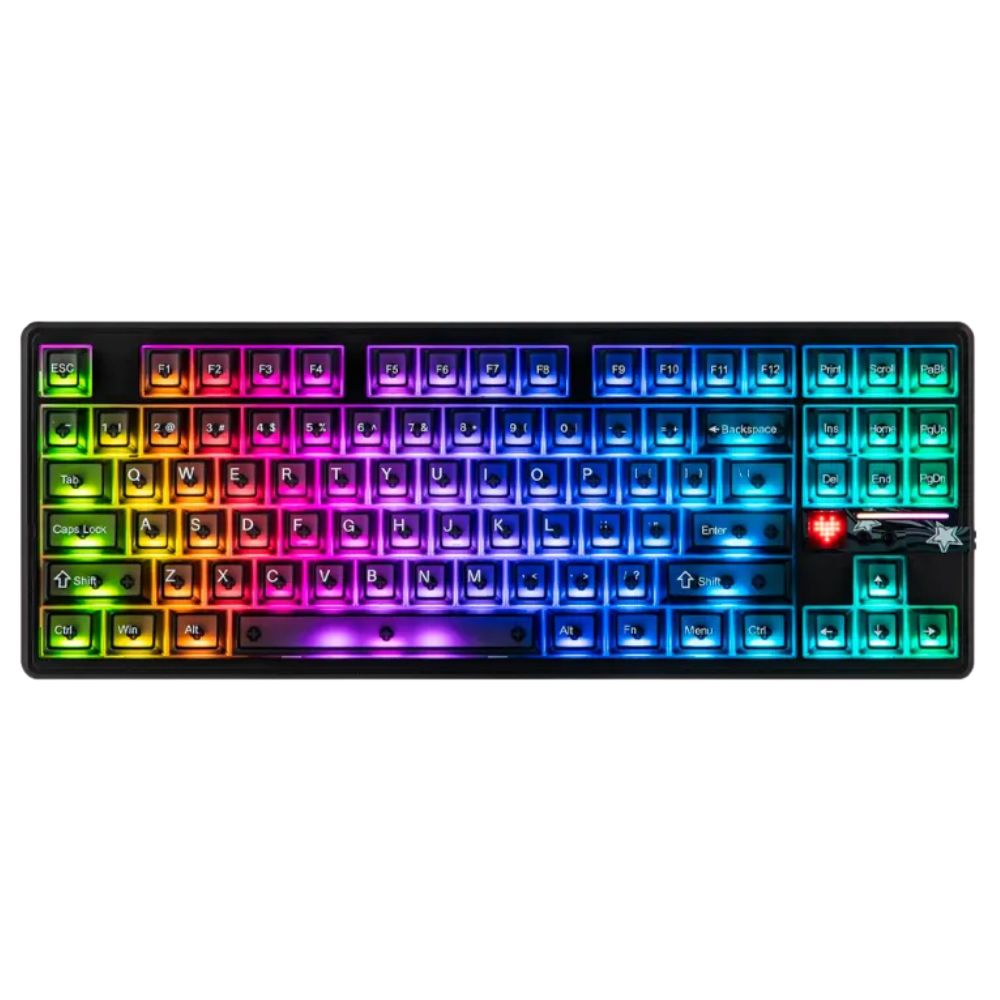 TECLADO MECANICO AULA F87 PRO V2 RGB DONGLE 2.4 BLUETOOTH SWITCH X3 - 1