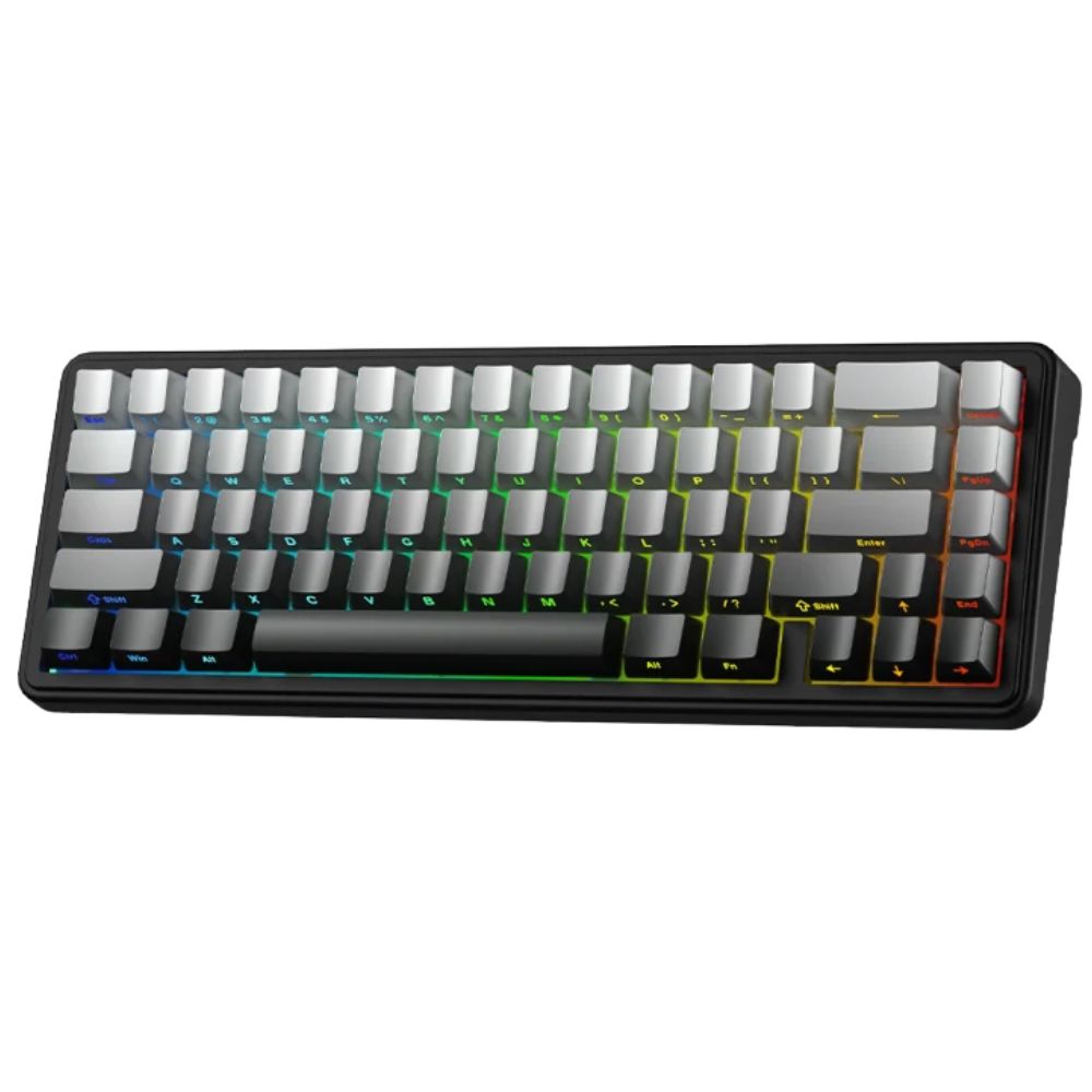TECLADO AULA F65 INALAMBRICO BLUETOOTH GRIS SWITCH GREY WOOD V3 - 1