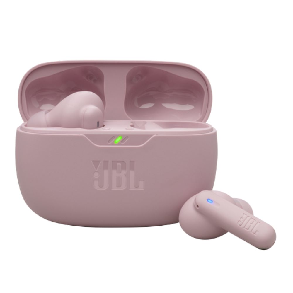 AUDÍFONOS BLUETOOTH TRUE WIRELESS JBL WAVE BEAM 2 CANCELACIÓN DE RUIDO 40H ROSA - 1