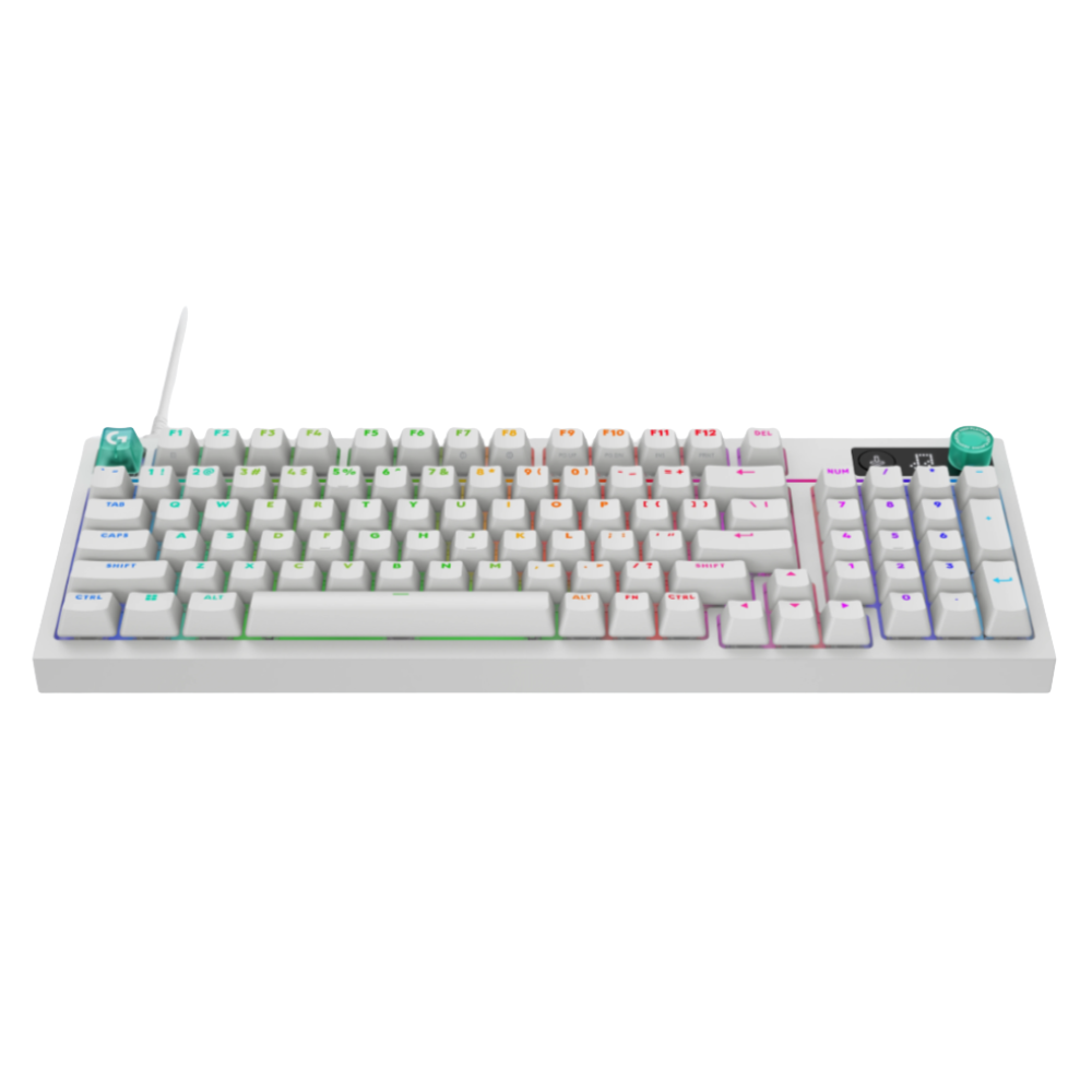 TECLADO GAMER MECÁNICO LOGITECH G316 X 98 8K LIGHTSYNC RGB BLANCO - 2