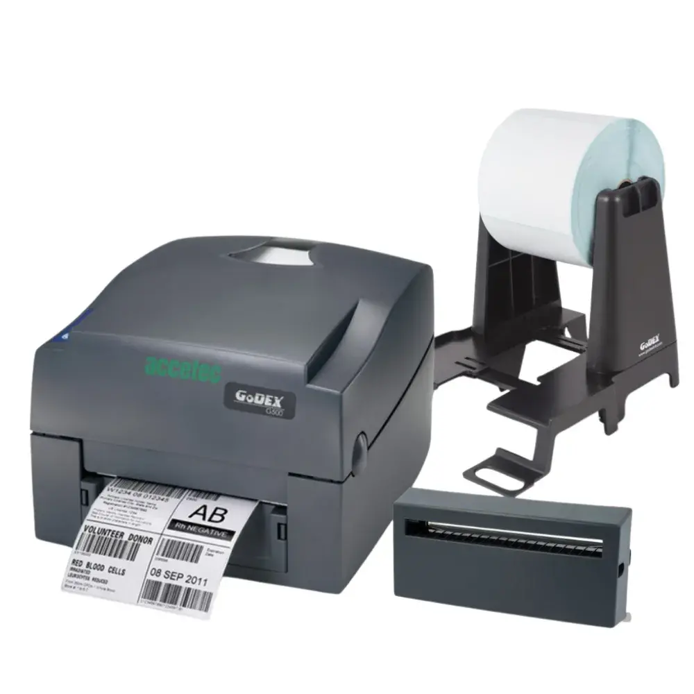 DISPENSADOR EXTERNO DE ETIQUETAS PARA IMPRESORAS TÉRMICAS HASTA 115 MM NEGRO - 1