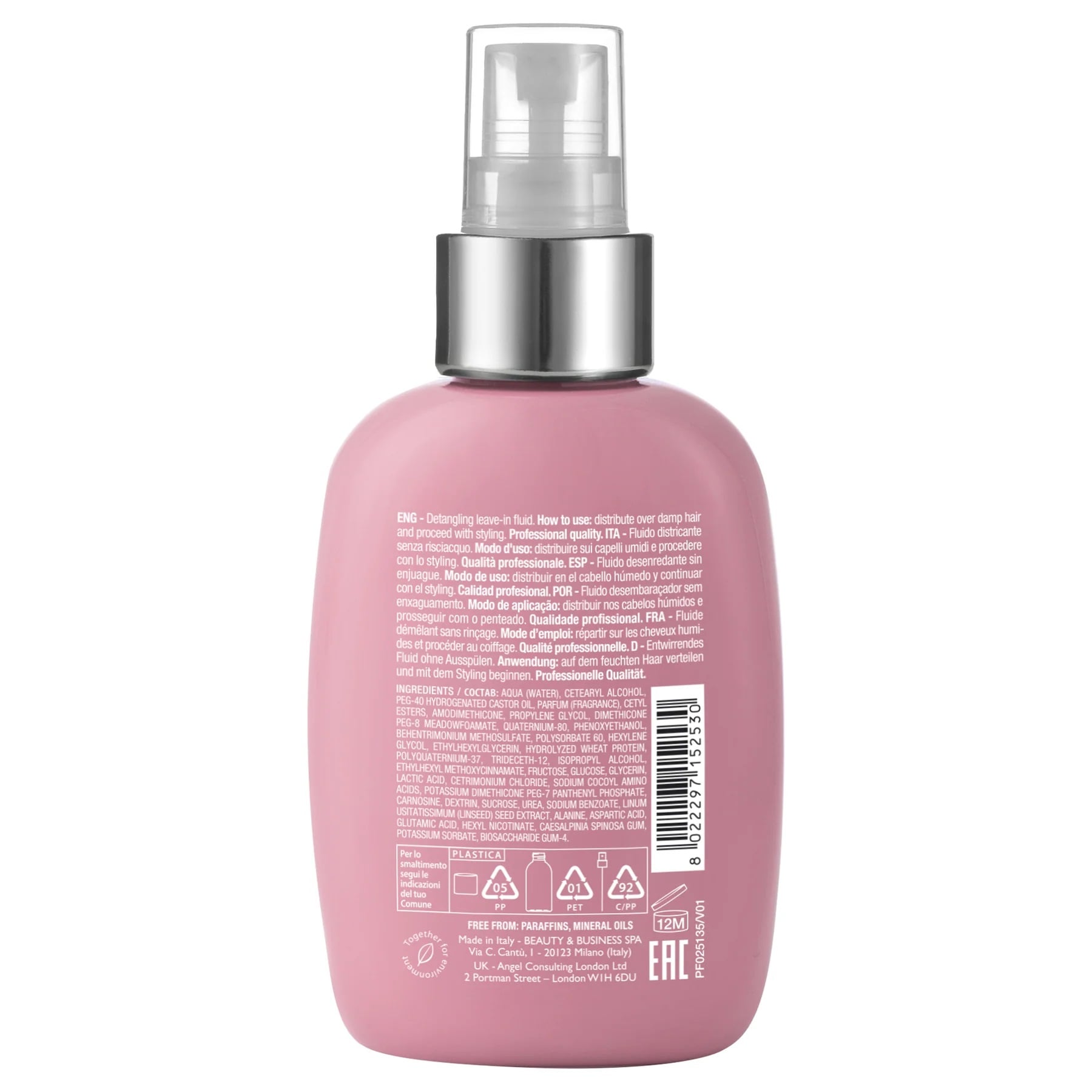TRATAMIENTO CAPILAR ALFAPARF MILANO EMPHASEASDLN004 125ML FLUIDO DESENREDANTE NUTRITIVO SIN ENJUAGUE MOISTURE - 2