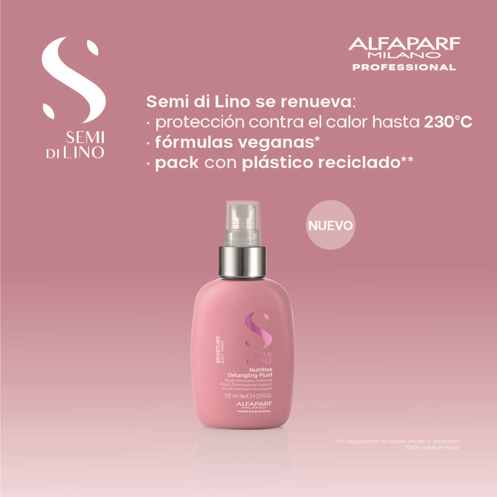 TRATAMIENTO CAPILAR ALFAPARF MILANO EMPHASEASDLN004 125ML FLUIDO DESENREDANTE NUTRITIVO SIN ENJUAGUE MOISTURE - 3