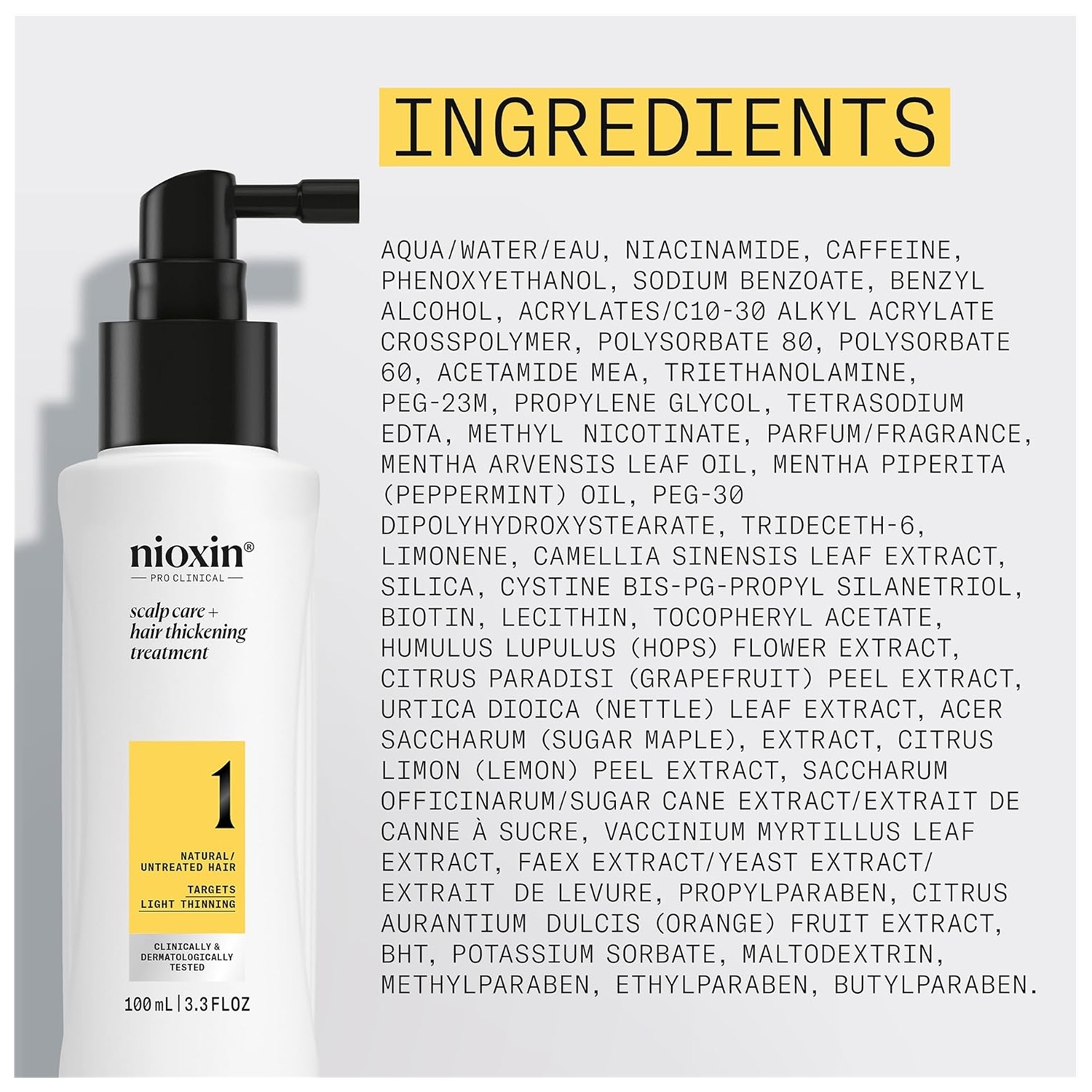 LOCIÓN CAPILAR 1 NIOXIN EMPHASENXS1003 100ML DENSIFICADORA CABELLO NATURAL - 6