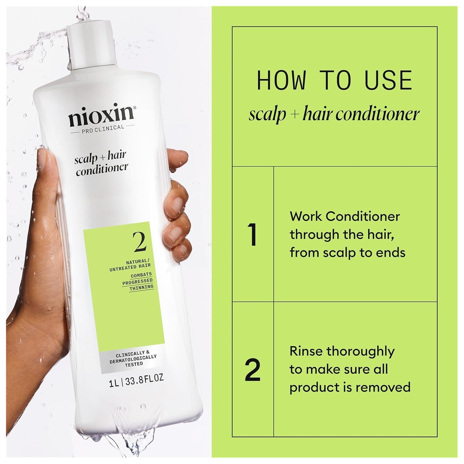 ACONDICIONADOR 2 NIOXIN EMPHASENXS2008 1000ML DENSIFICADOR CABELLO NATURAL - 4